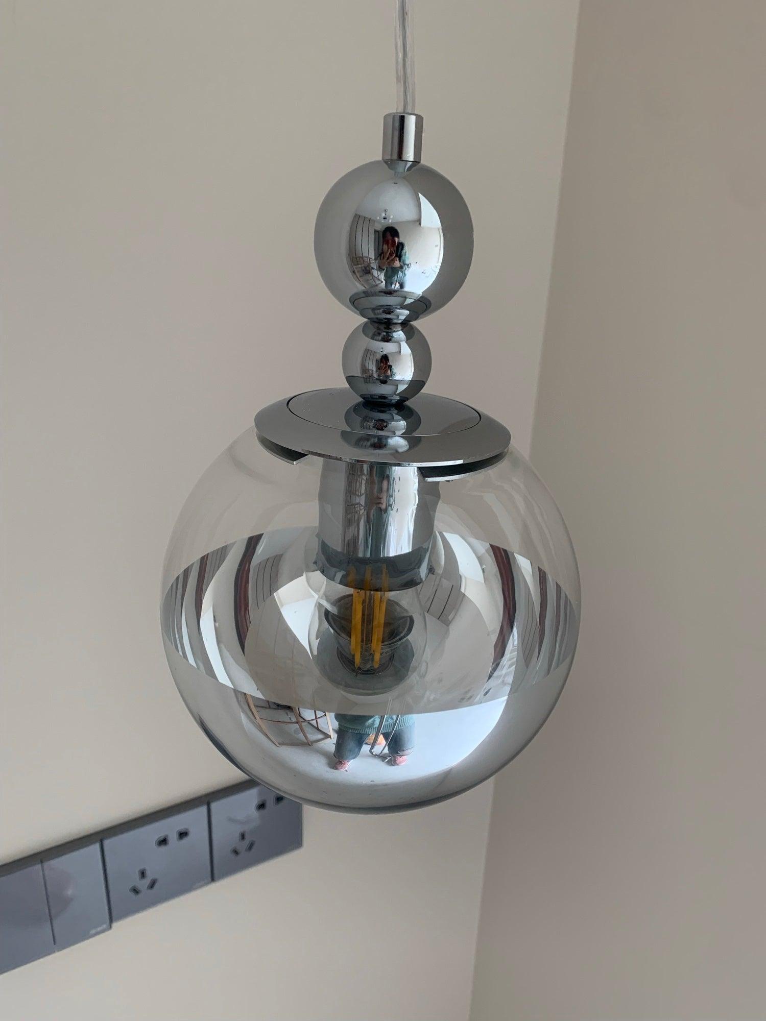 Zanorir Modern Minimalist Art Mirrorball Glass Metal Pendant Light - Letslighting