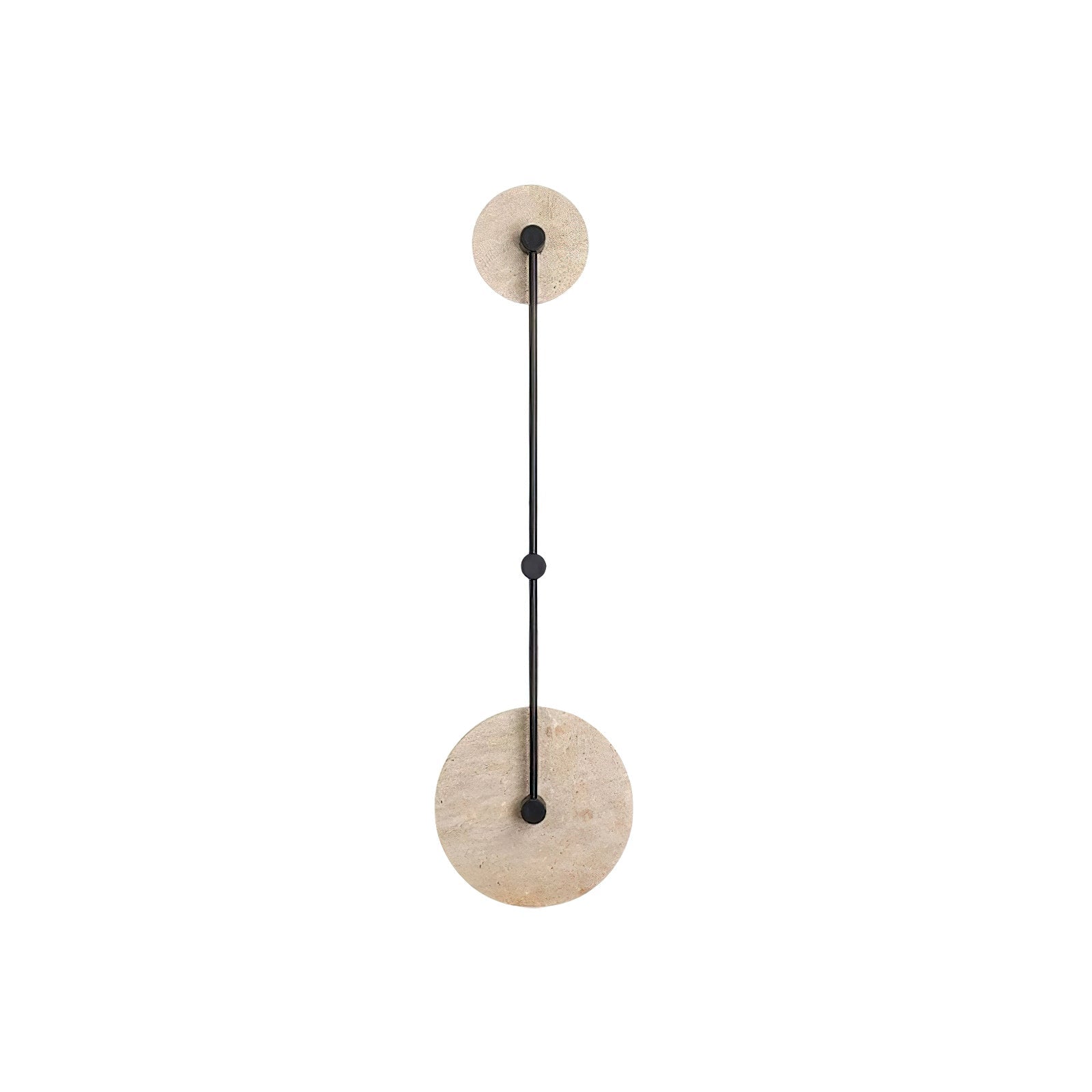 Ilvara Modern Minimalist Beige Travertine Wall Lamp - Lamp Copper