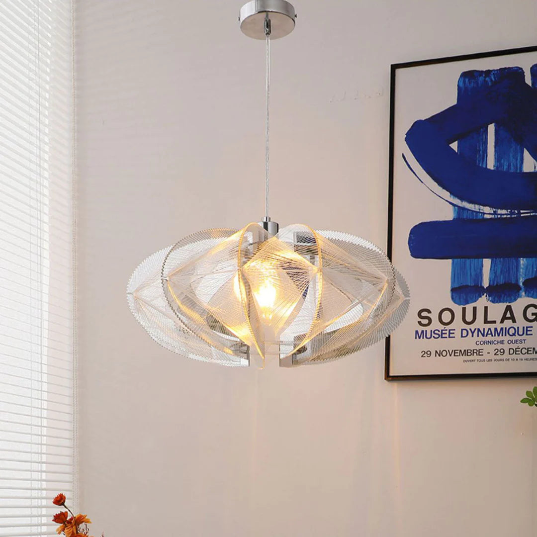 Arisha Moderno LED Lámpara colgante Blanco Metal/Acrílico Salón
