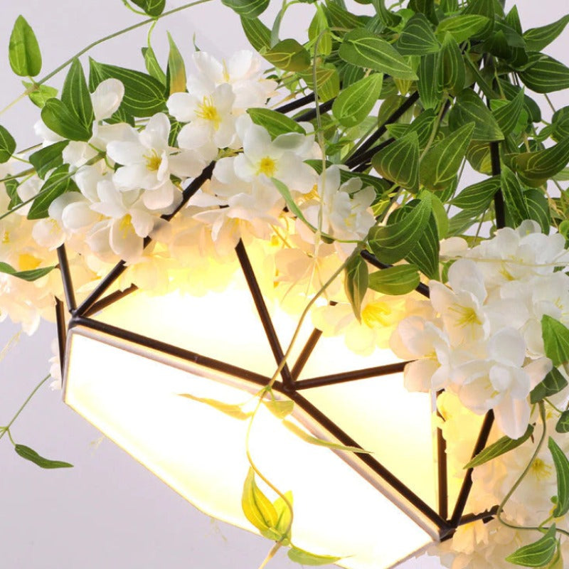Arisha Moderno Flores LED Lámpara Colgante Metal Salón