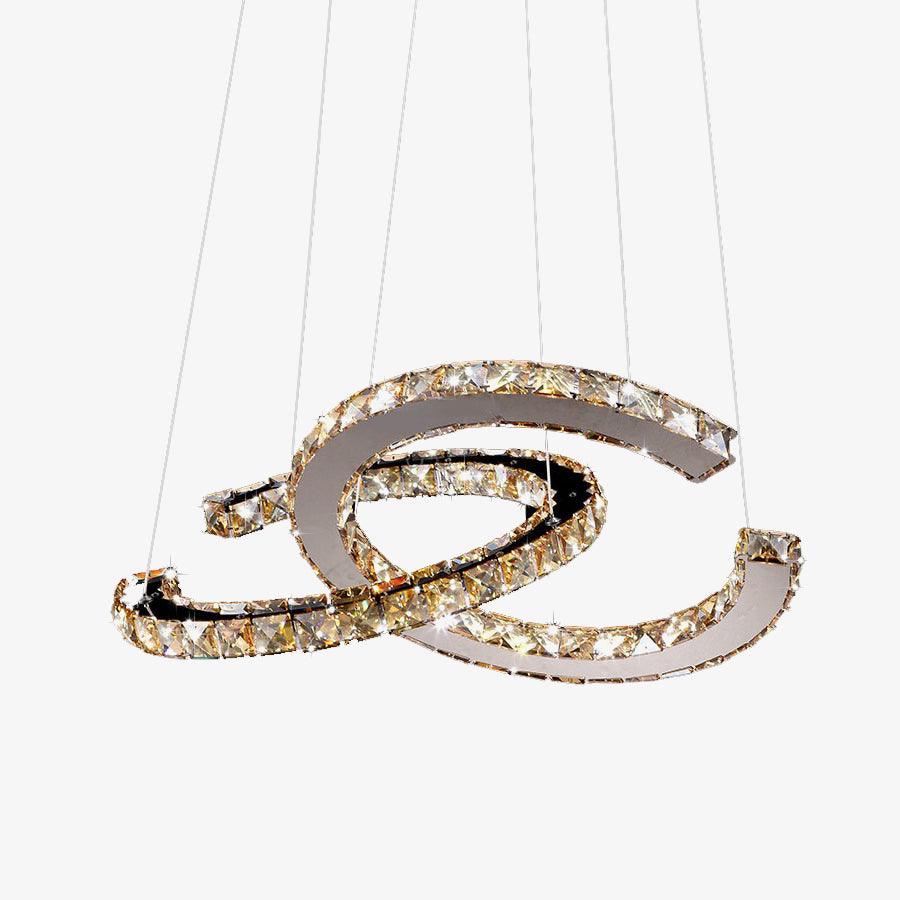 Modern Crystal Double C Chandelier - Letslighting
