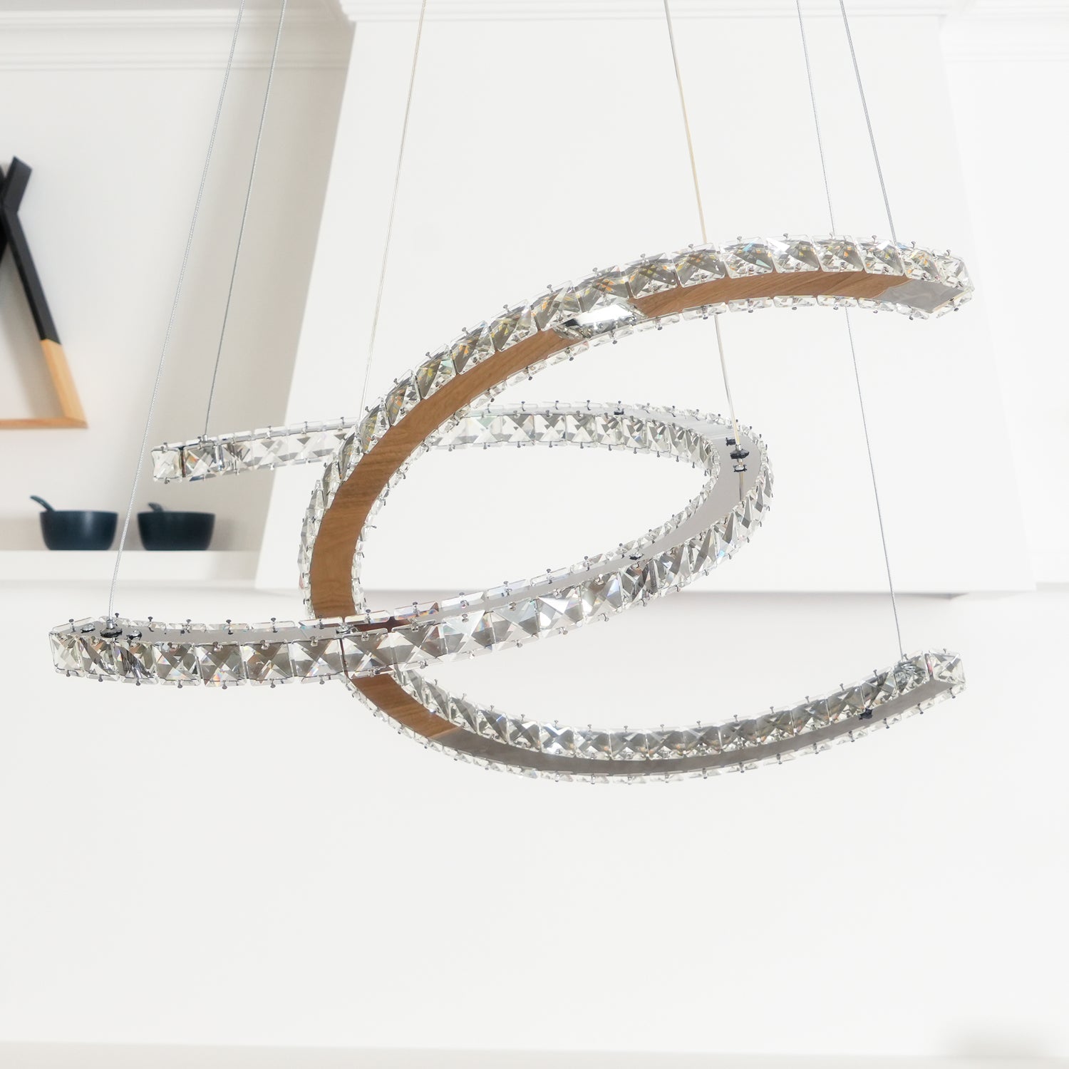 Modern Crystal Double C Chandelier - Letslighting