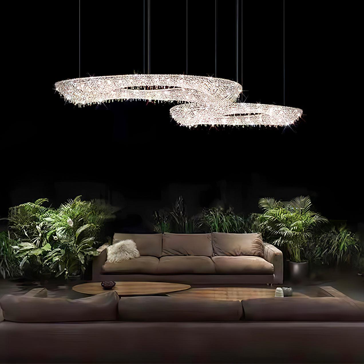 Aeliora Embellished Crystal Pendant Light - Letslighting