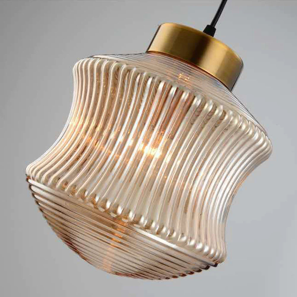 Valentina Modern LED Lámpara Colgante Humo Vidrio Dormitorio