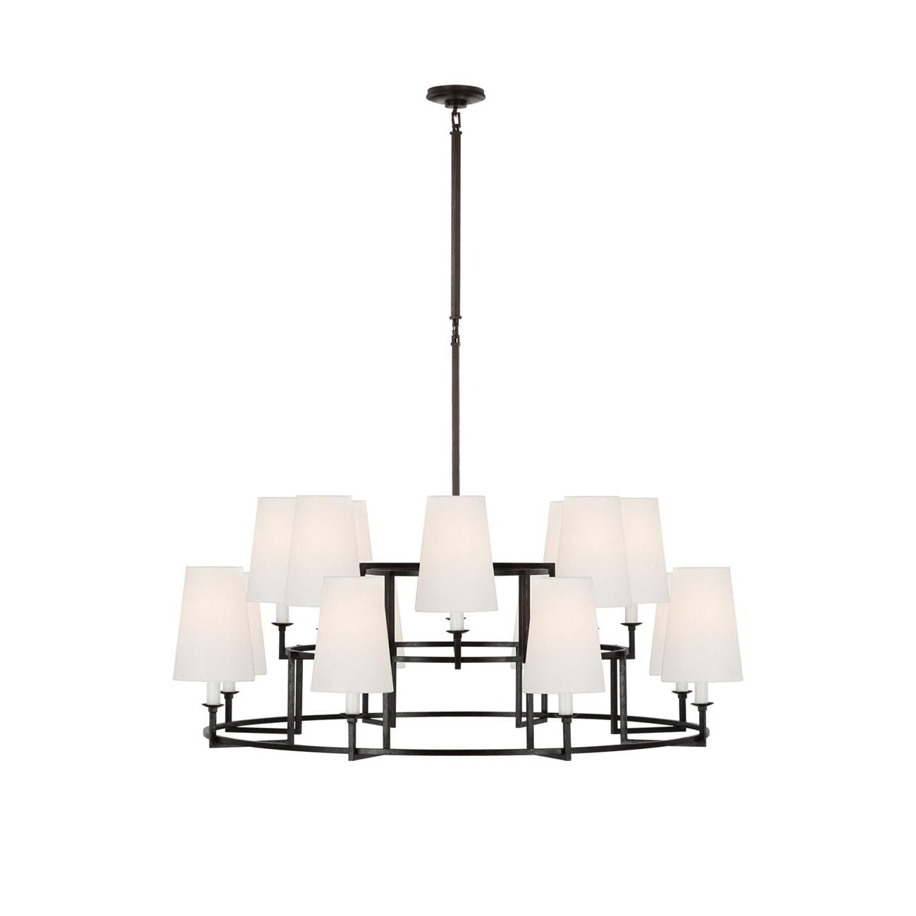 Modica Premium Elegance Brass Fabric Chandelier - Lamp Copper