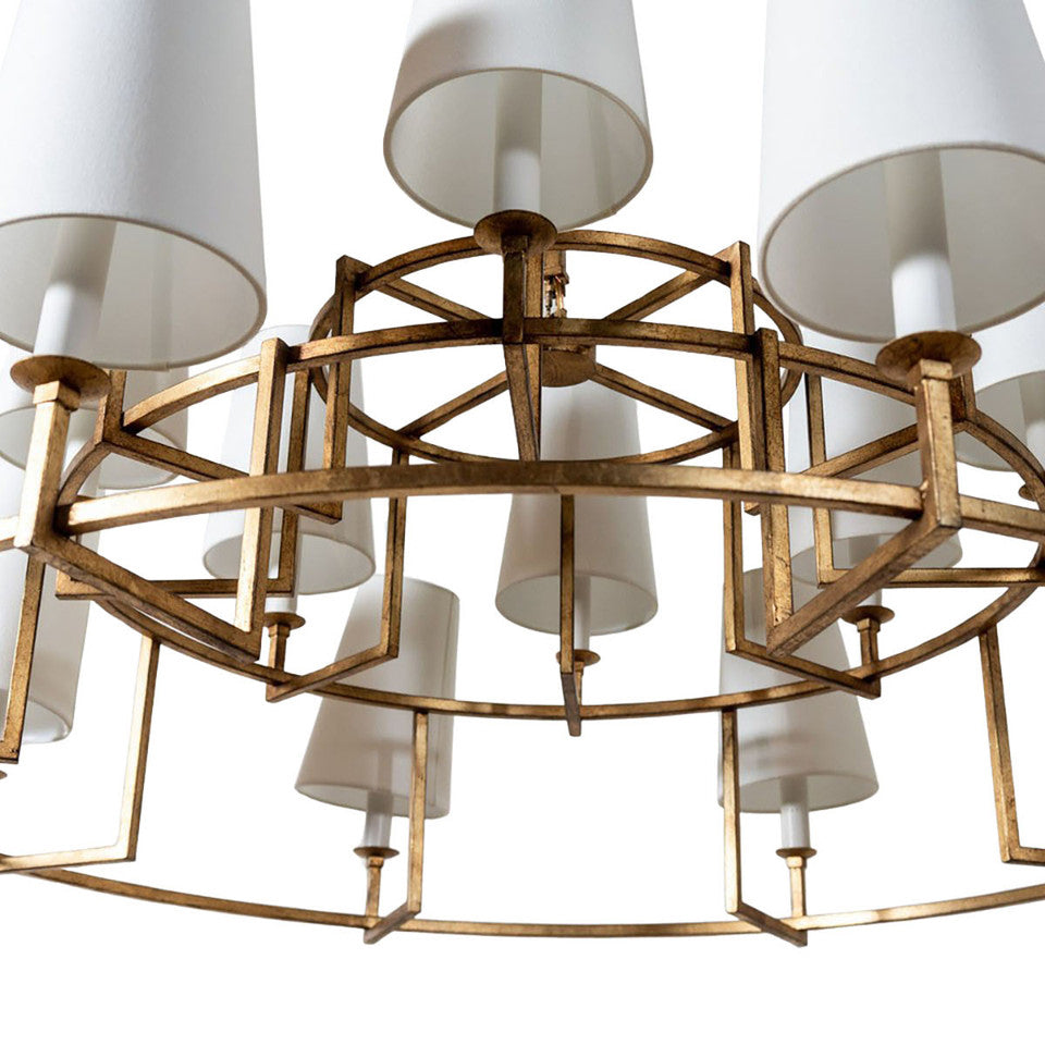 Modica Premium Elegance Brass Fabric Chandelier - Lamp Copper