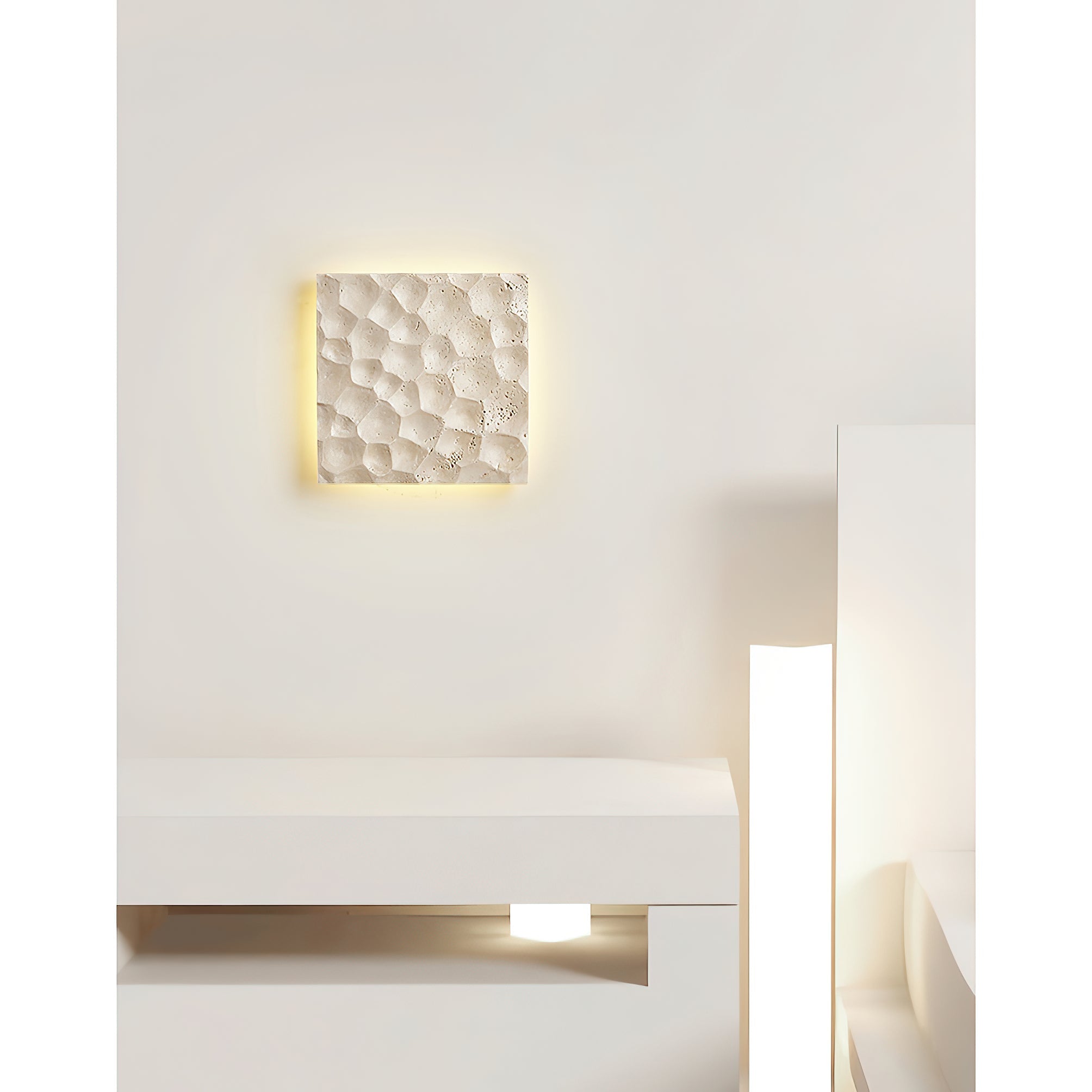 Vedoreth Individual Creativity Panel Travertine Sconce Wall Lamp - Lamp Copper
