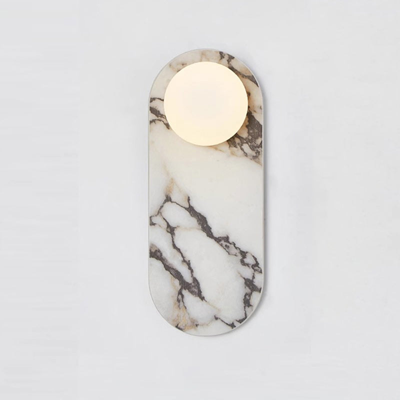 Covelyra Modern Minimalist Marble Glass Wall Lamp - Lamp Copper