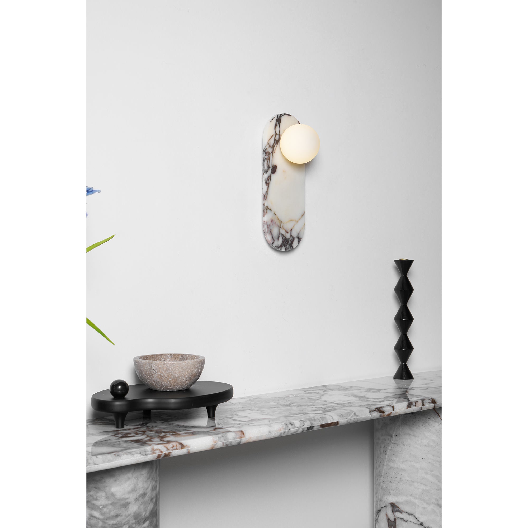 Covelyra Modern Minimalist Marble Glass Wall Lamp - Lamp Copper