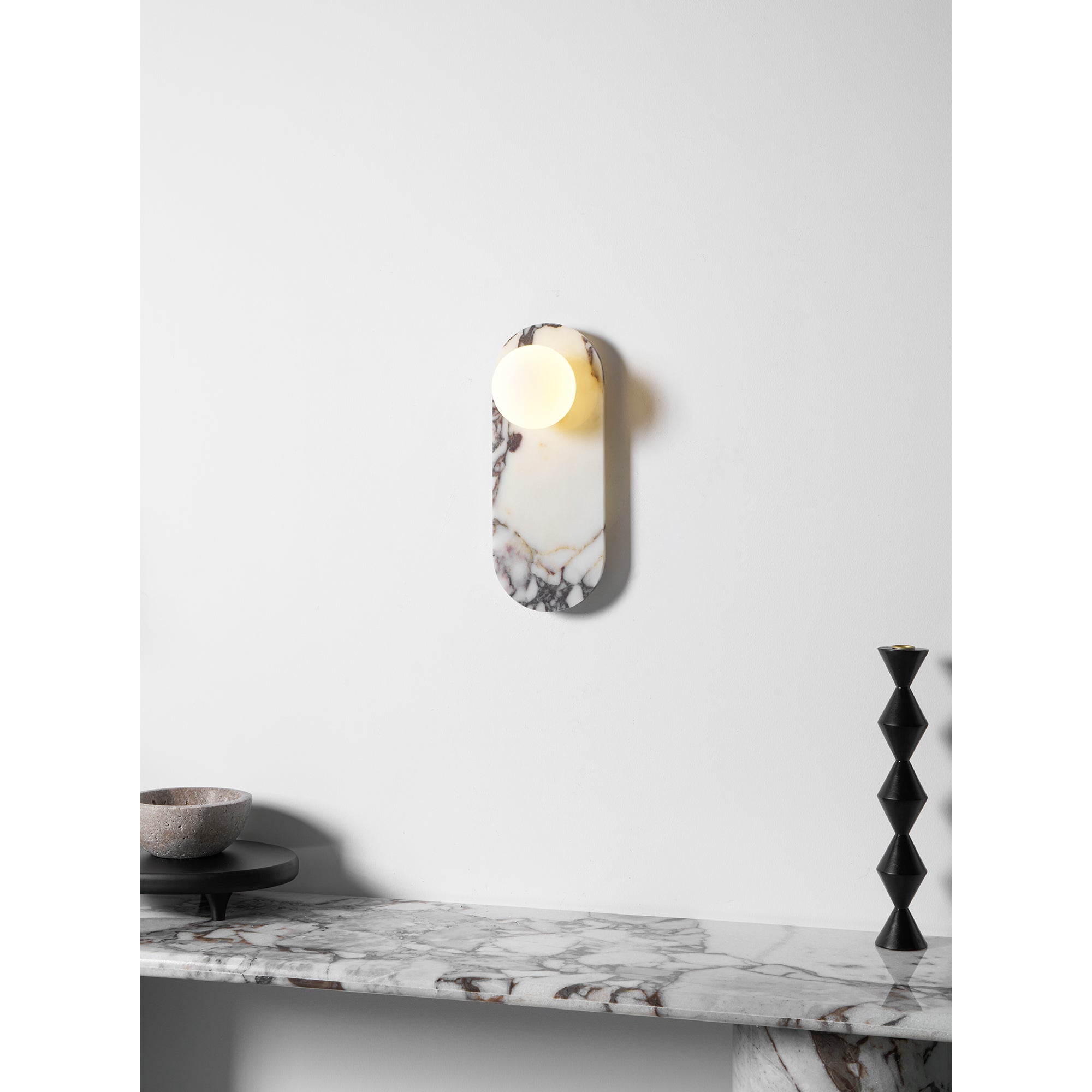 Covelyra Modern Minimalist Marble Glass Wall Lamp - Lamp Copper