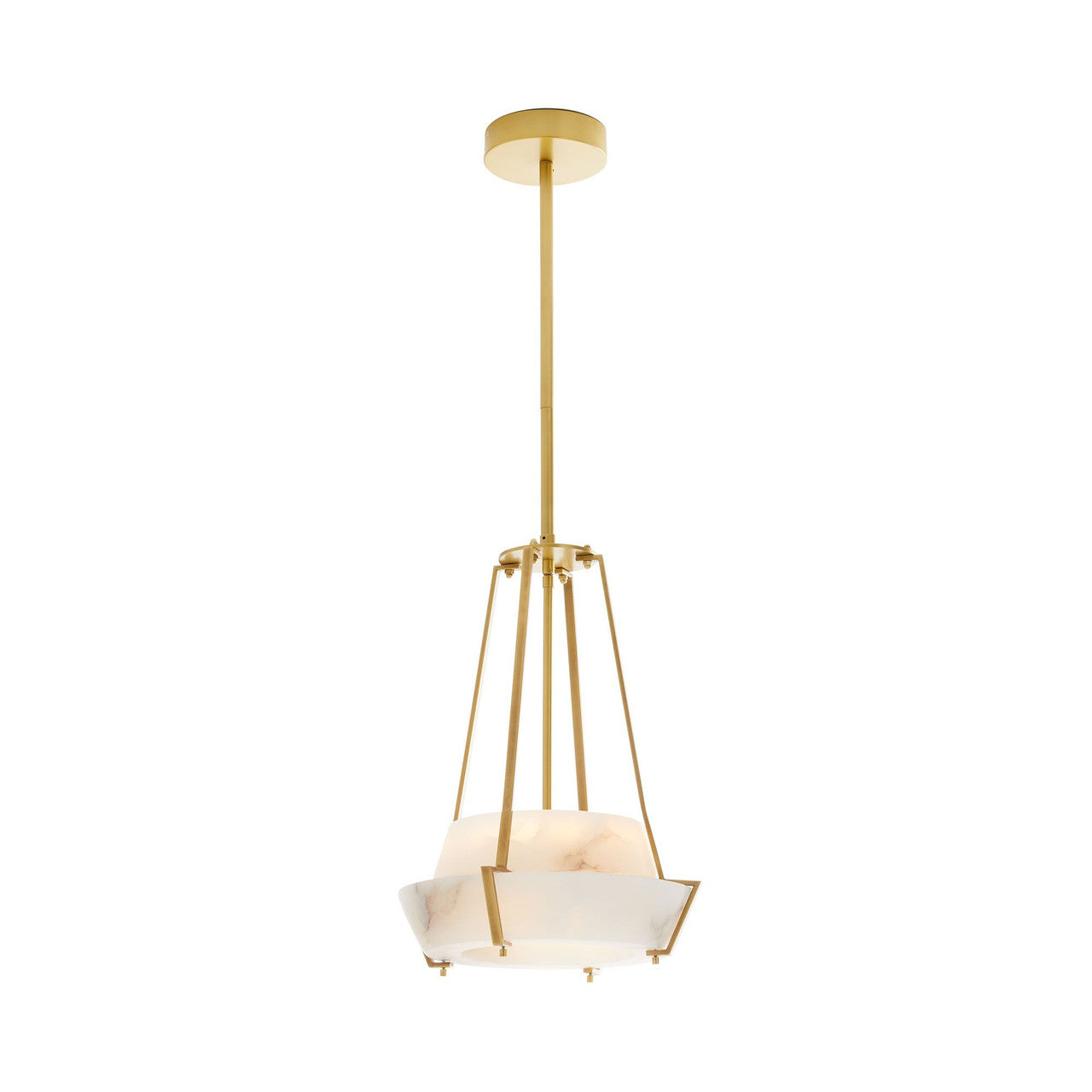 Avlireth Modern Minimalist Metal Alabaster Pendant Lamp - Lamp Copper