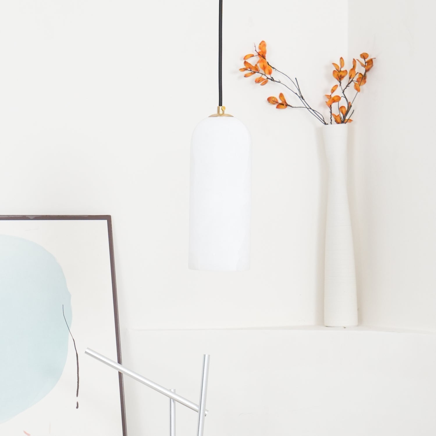 Zashayra Cylindrical Alabaster Pendant Light - Letslighting