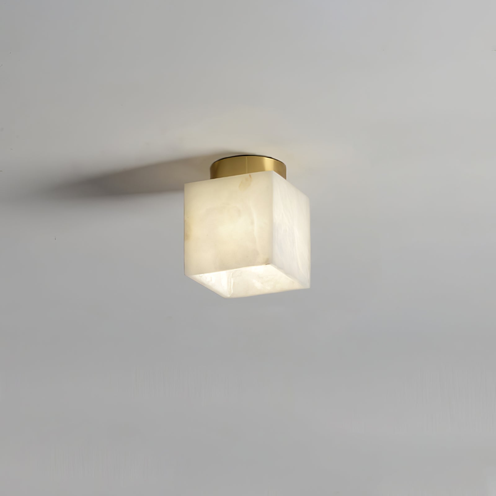 Otheyra Globe Brass Alabaster Ceiling Light - Letslighting