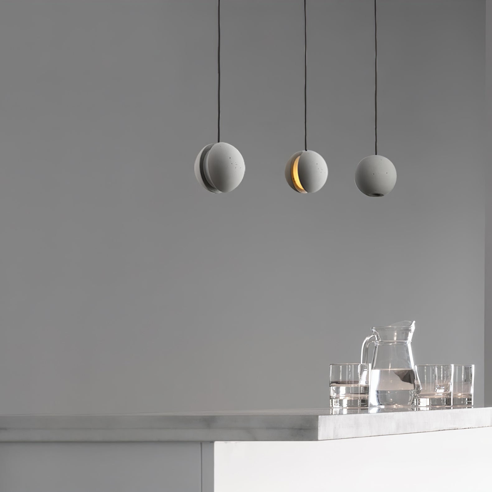Moon Concrete Pendant Lamp - Letslighting
