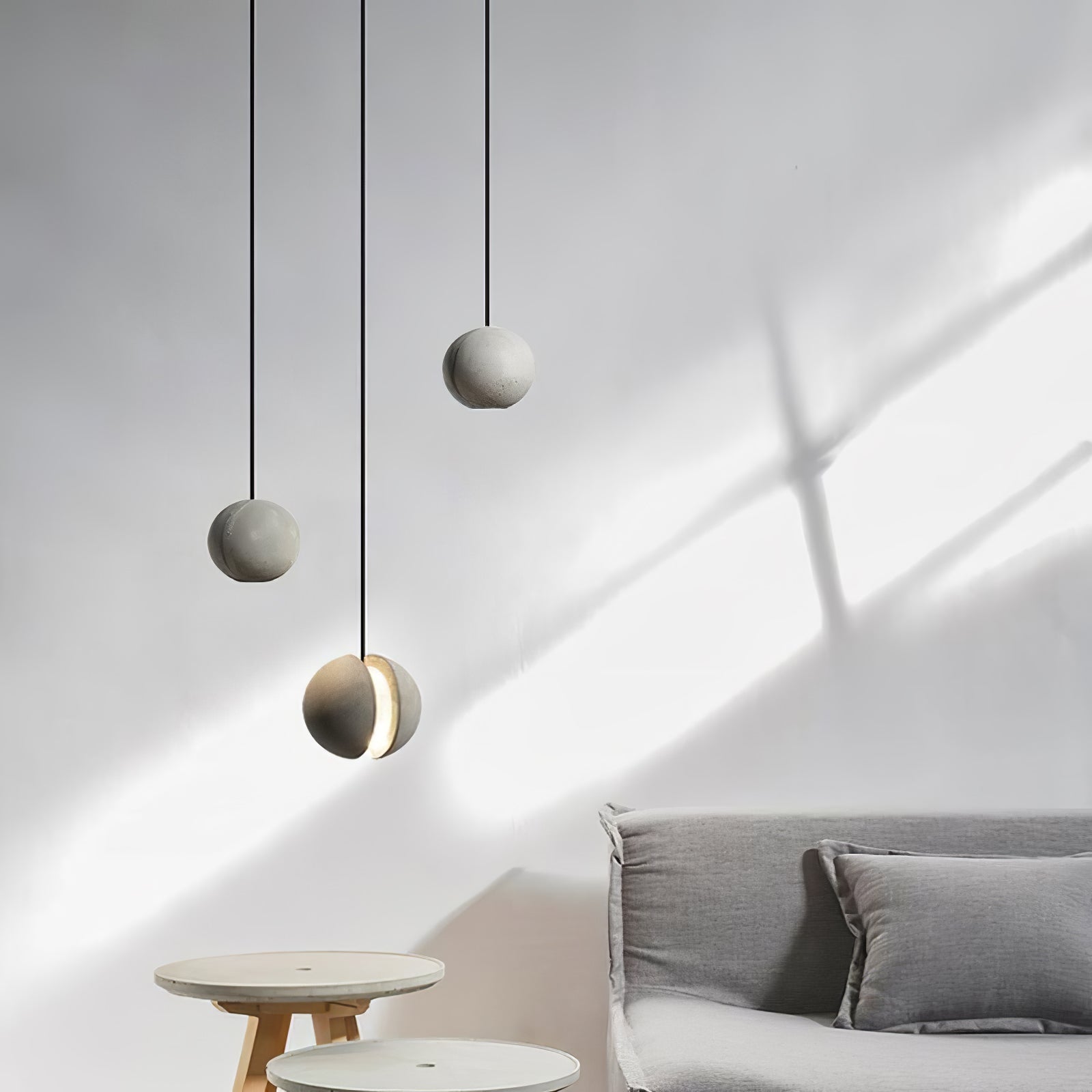 Moon Concrete Pendant Lamp - Letslighting