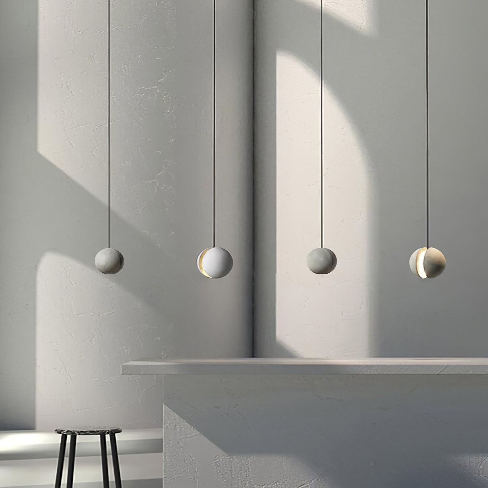 Moon Concrete Pendant Lamp - Letslighting