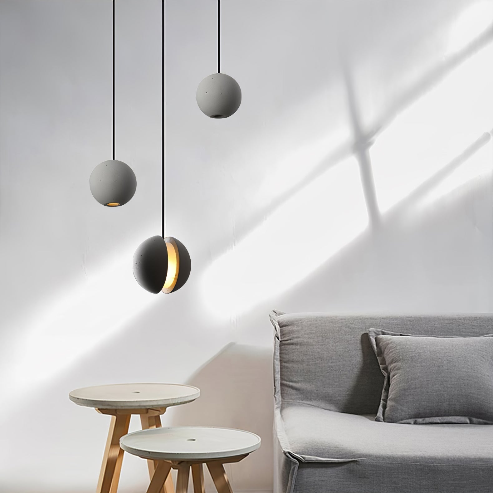 Moon Concrete Pendant Lamp - Letslighting