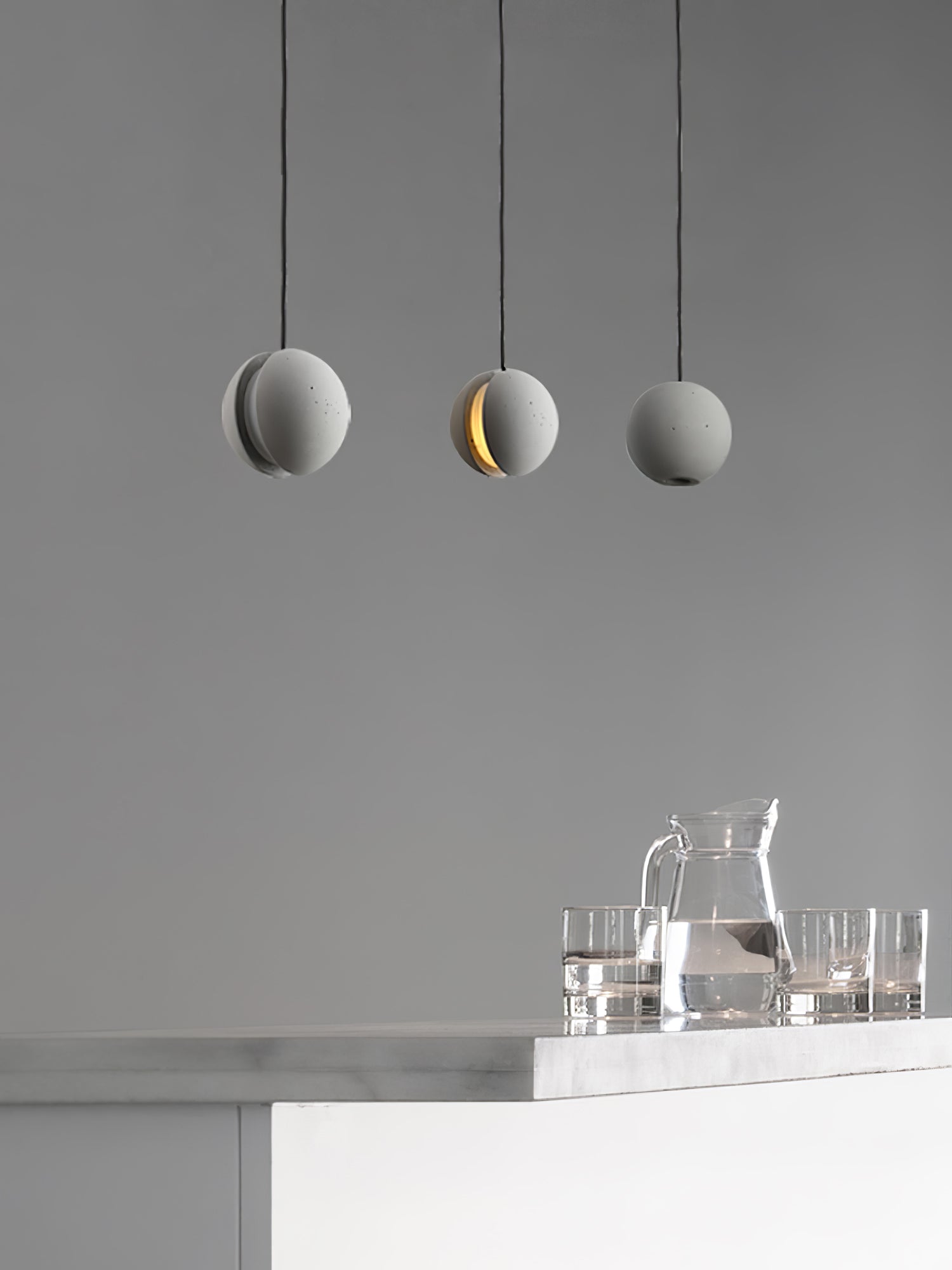 Moon Concrete Pendant Lamp - Letslighting