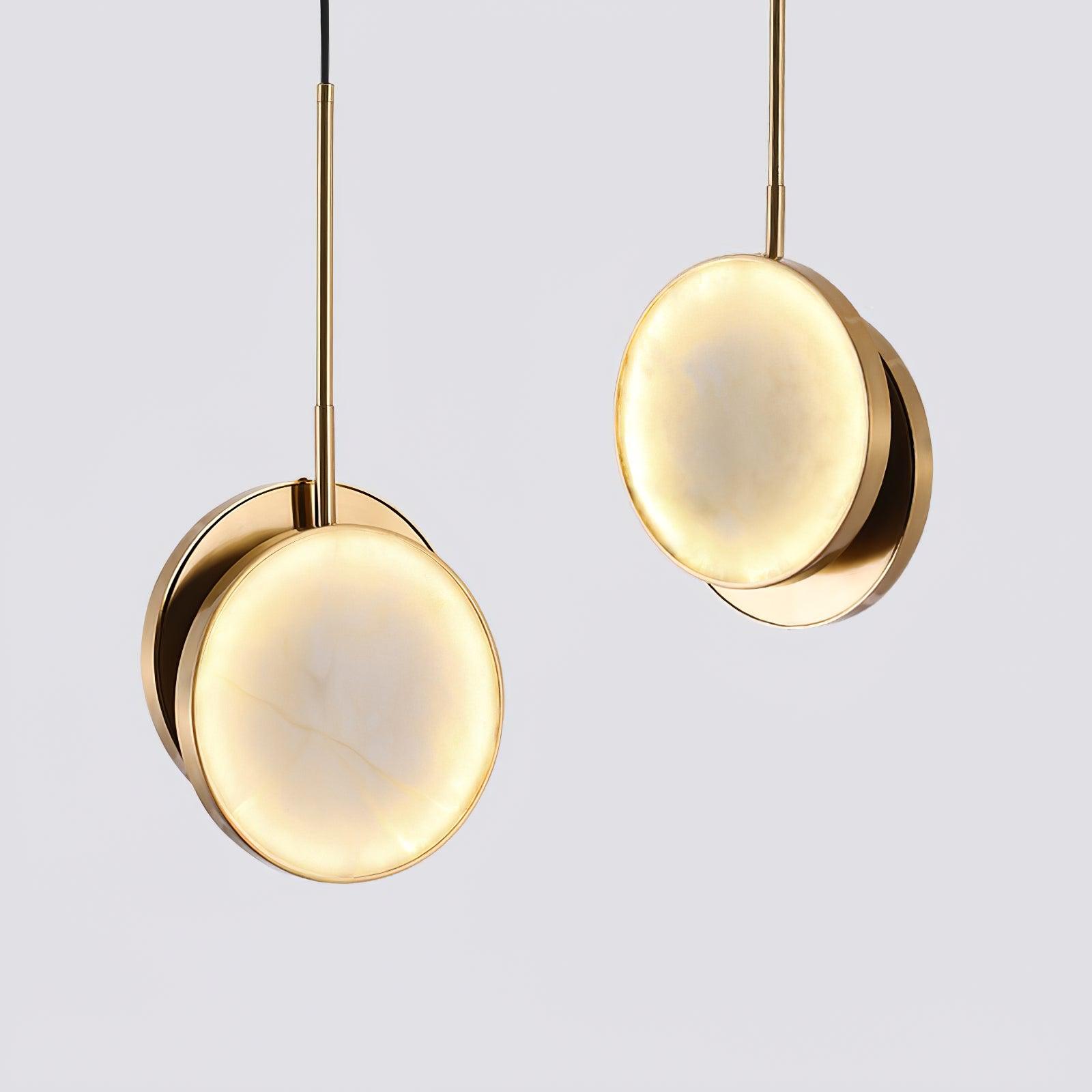 Synoryra Dual Disc Alabaster Pendant Light - Letslighting
