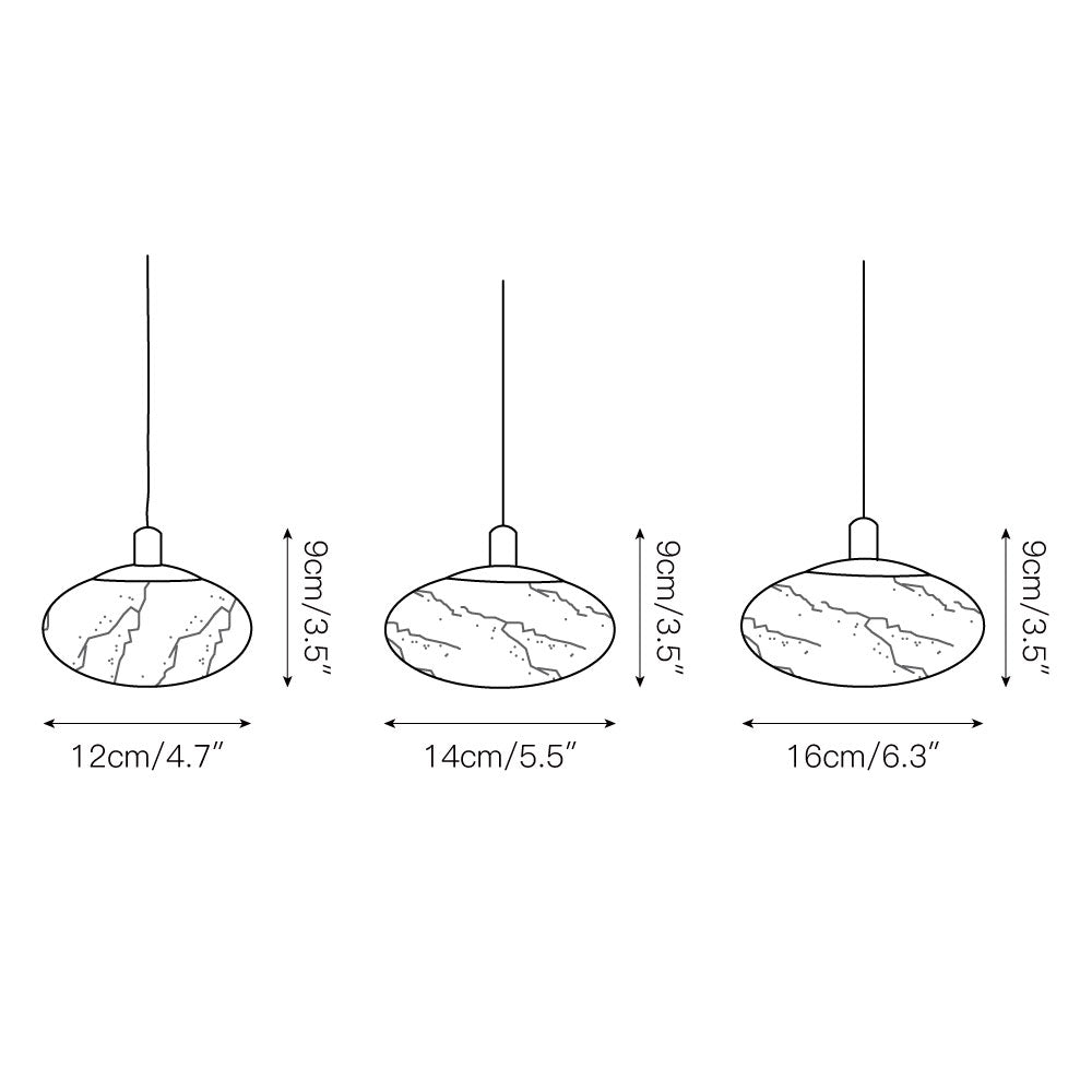 Cuthean Modern Minimalist Brass Alabaster Pendant Lamp - Lamp Copper