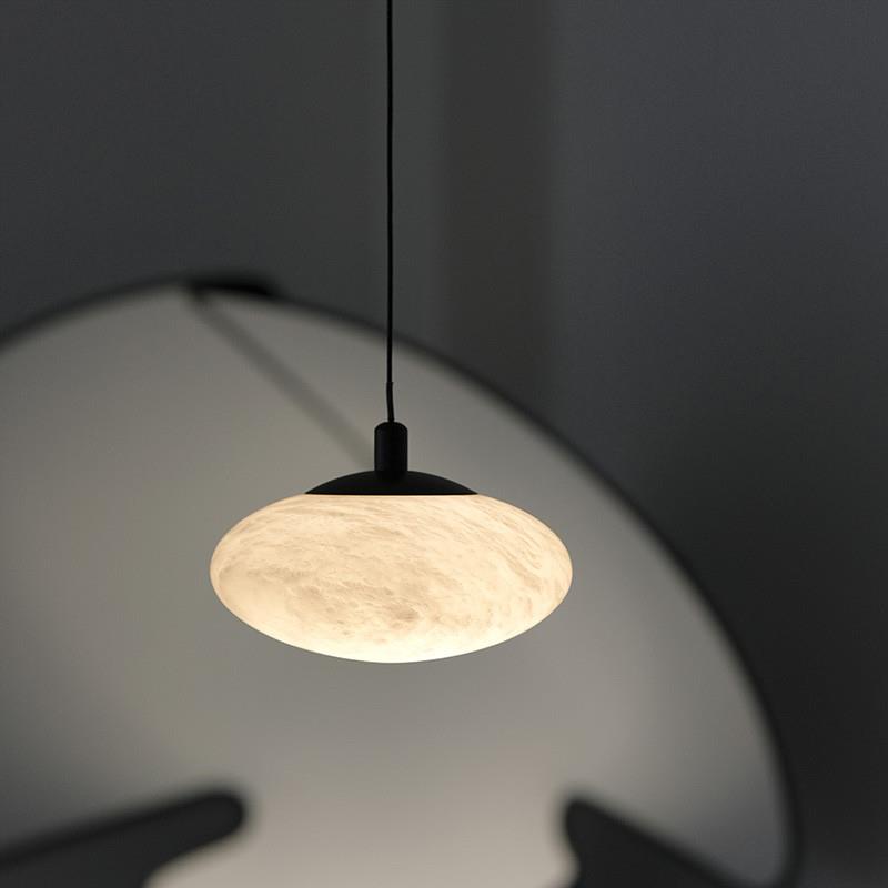 Cuthean Modern Minimalist Brass Alabaster Pendant Lamp - Lamp Copper
