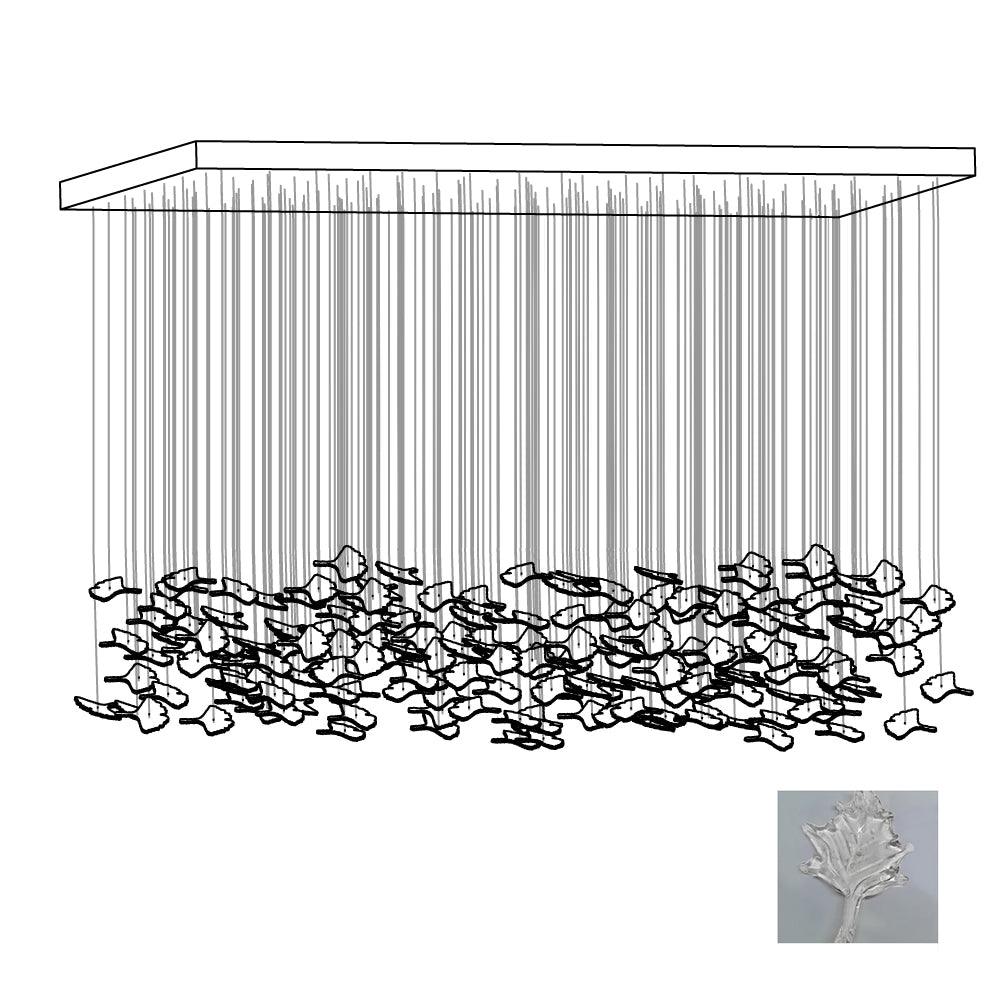 Syraean Multicolor Maple Leaf Metal Crystal Chandelier - Letslighting