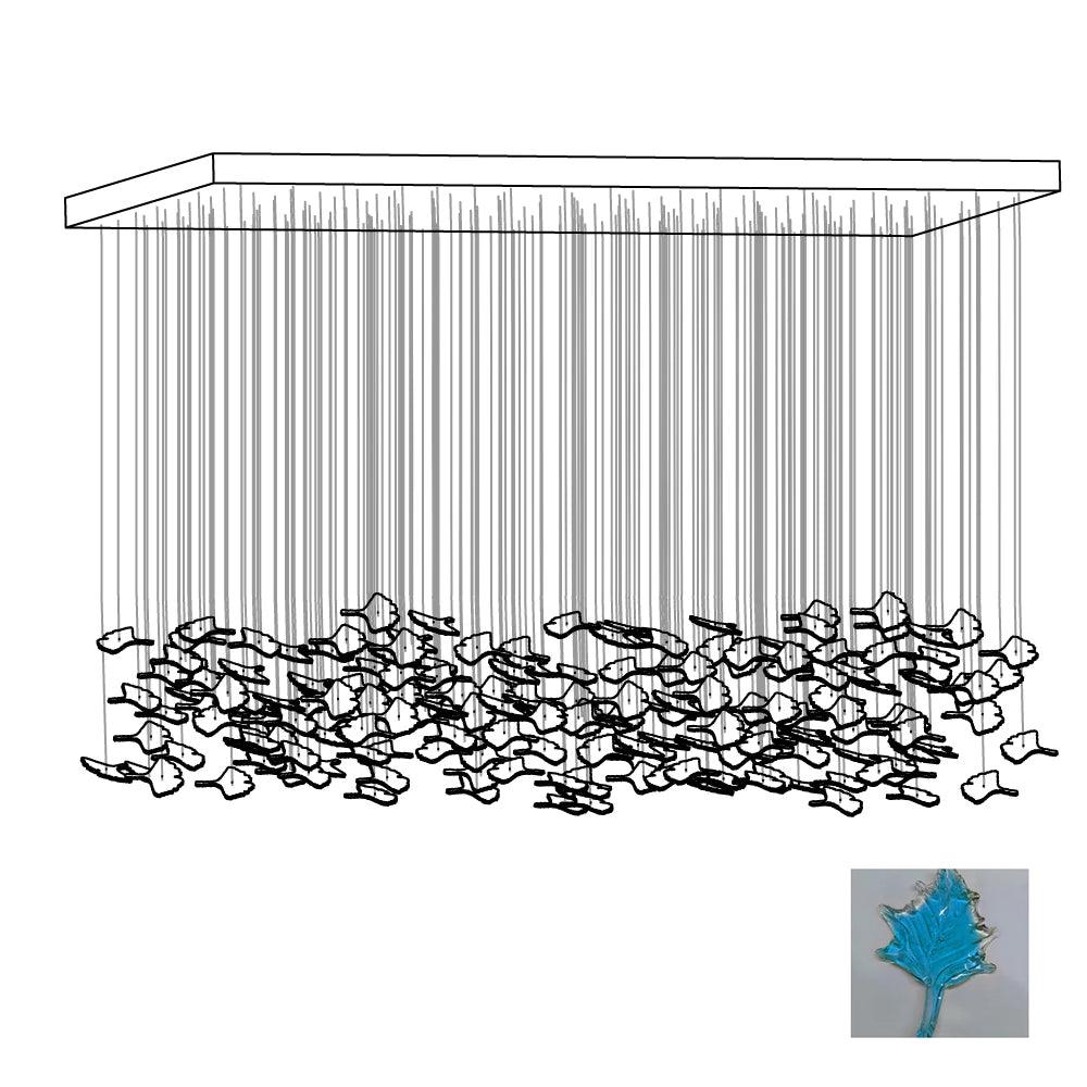 Syraean Multicolor Maple Leaf Metal Crystal Chandelier - Letslighting