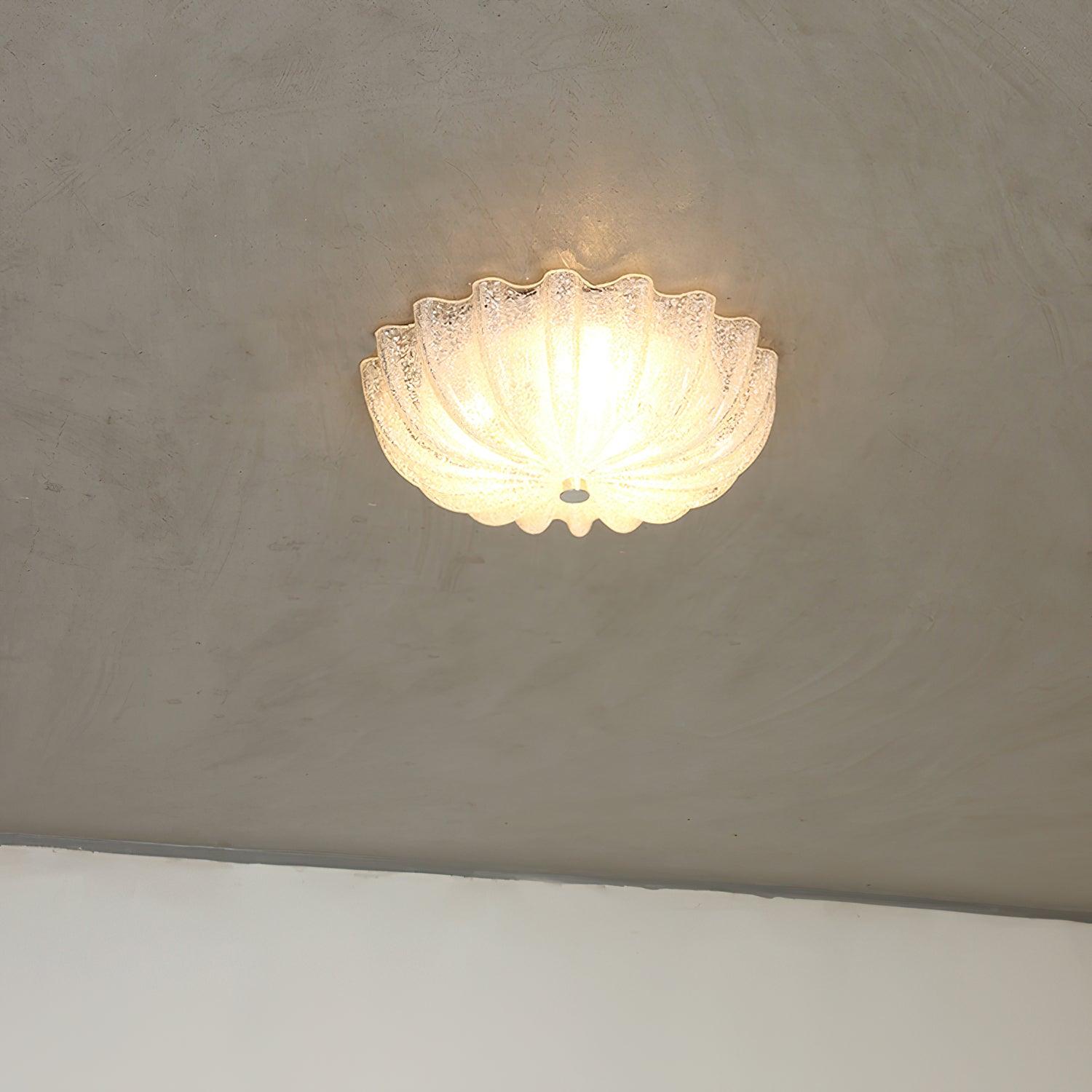 Aurora Ceiling Lamp Murano Blown Glass Shell Inspired - Letslighting