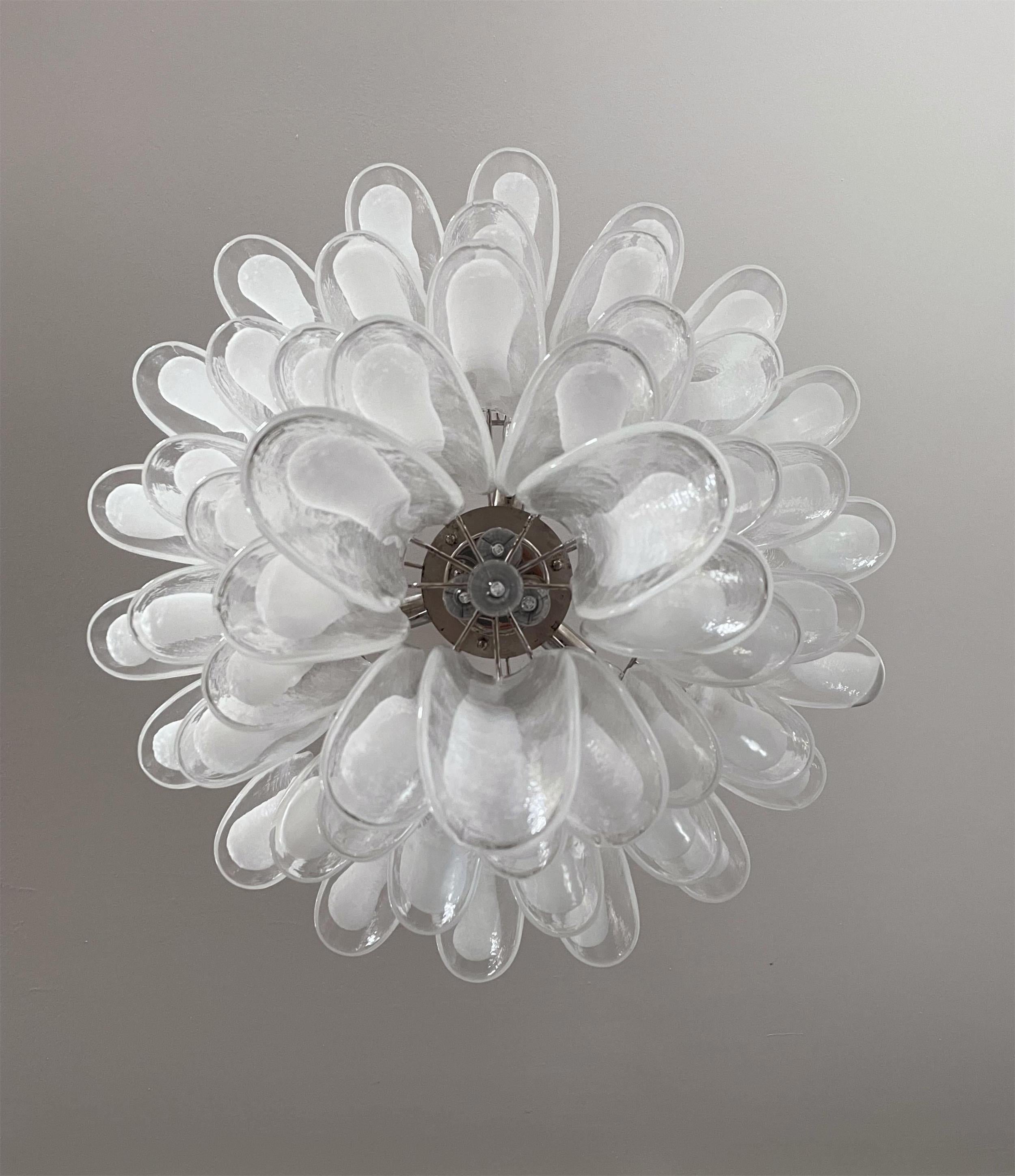 Alsorisra Postmodern Luxury Petal Glass Chandelier - Lamp Copper