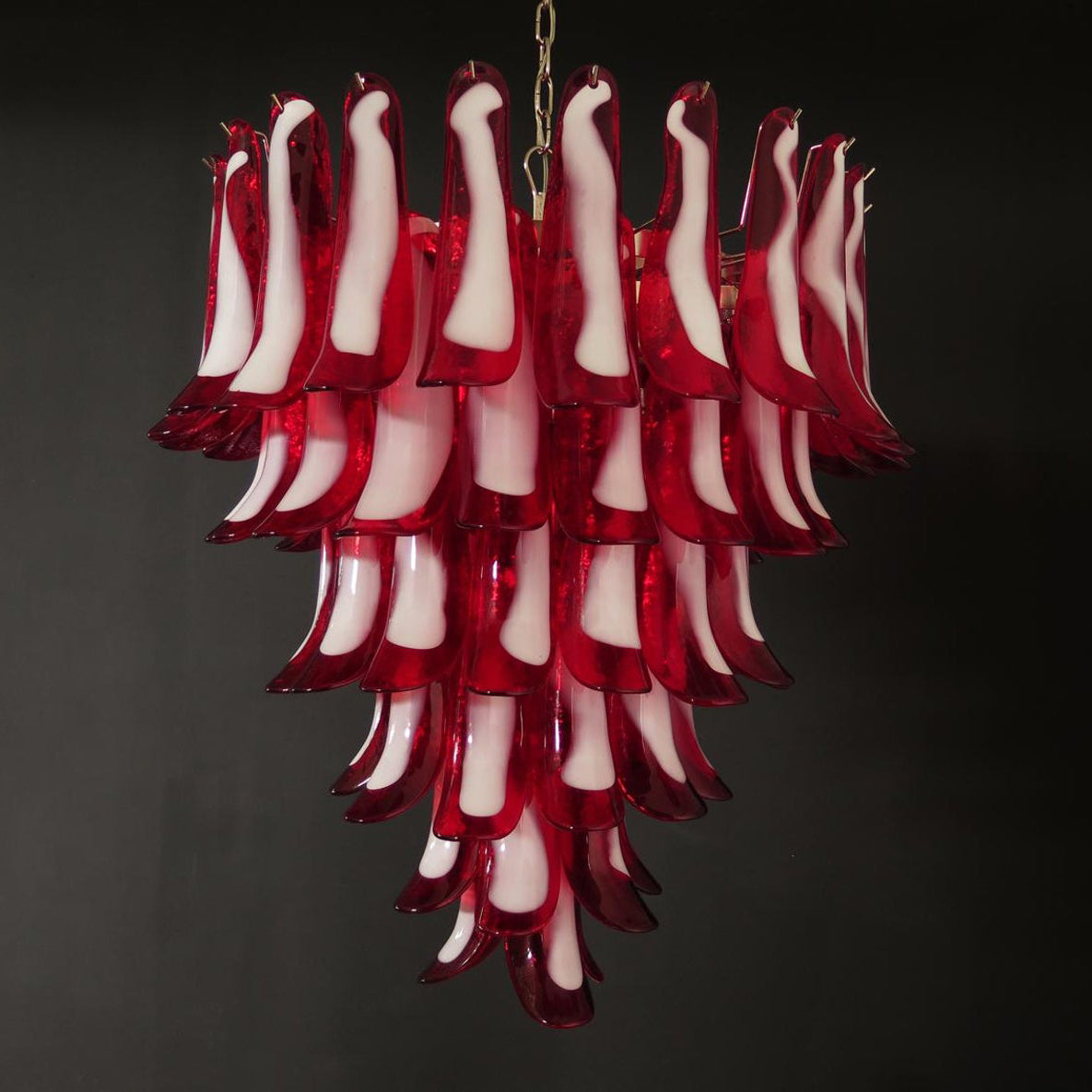Alsorisra Postmodern Luxury Petal Glass Chandelier - Lamp Copper