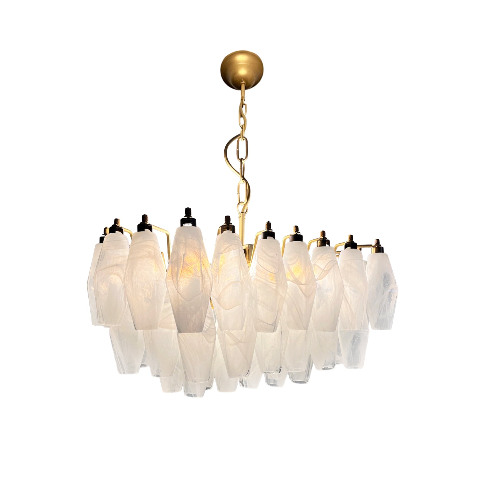 Ardoriel Postmodern Luxury Poliedri Alabaster Chandelier - Lamp Copper