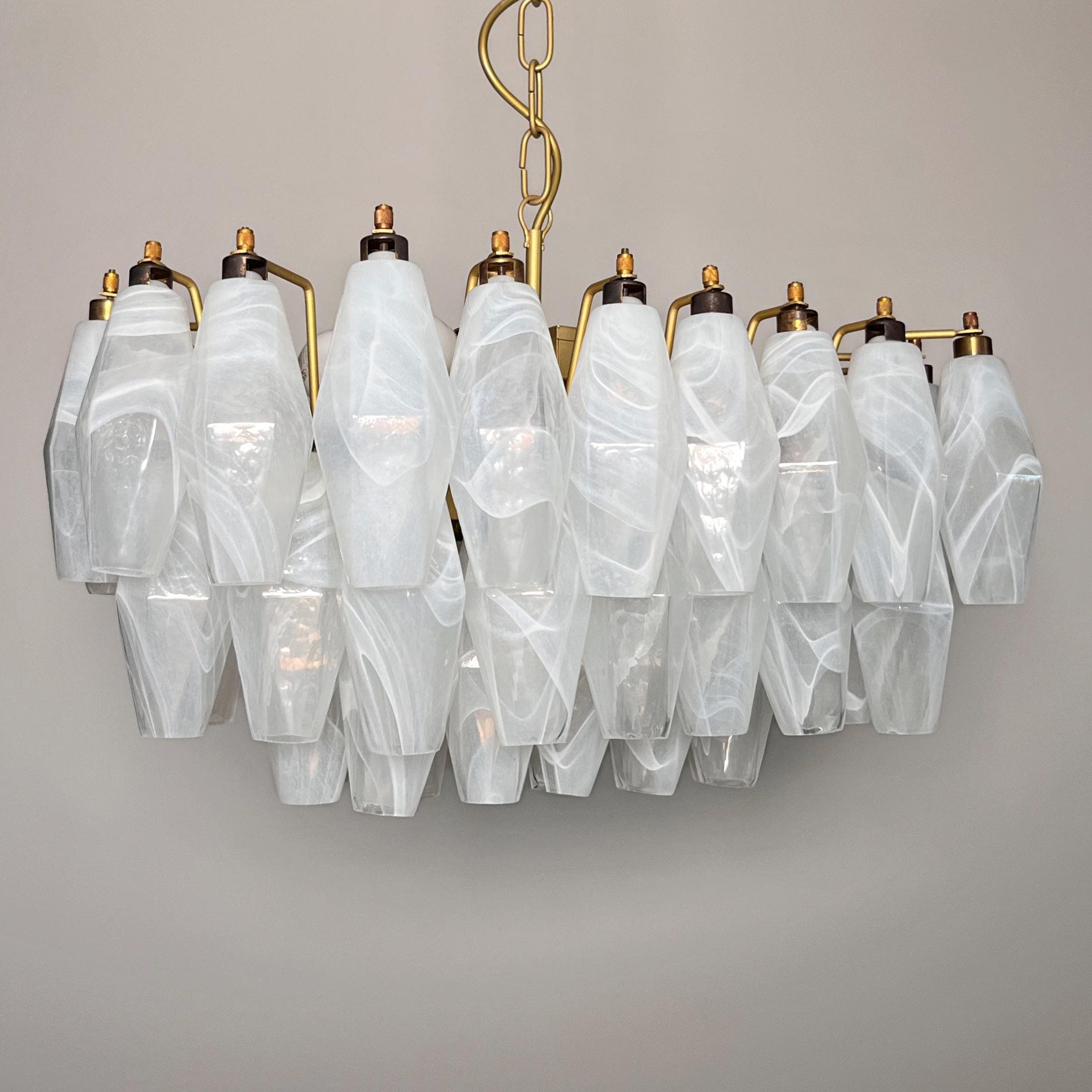 Ardoriel Postmodern Luxury Poliedri Alabaster Chandelier - Lamp Copper