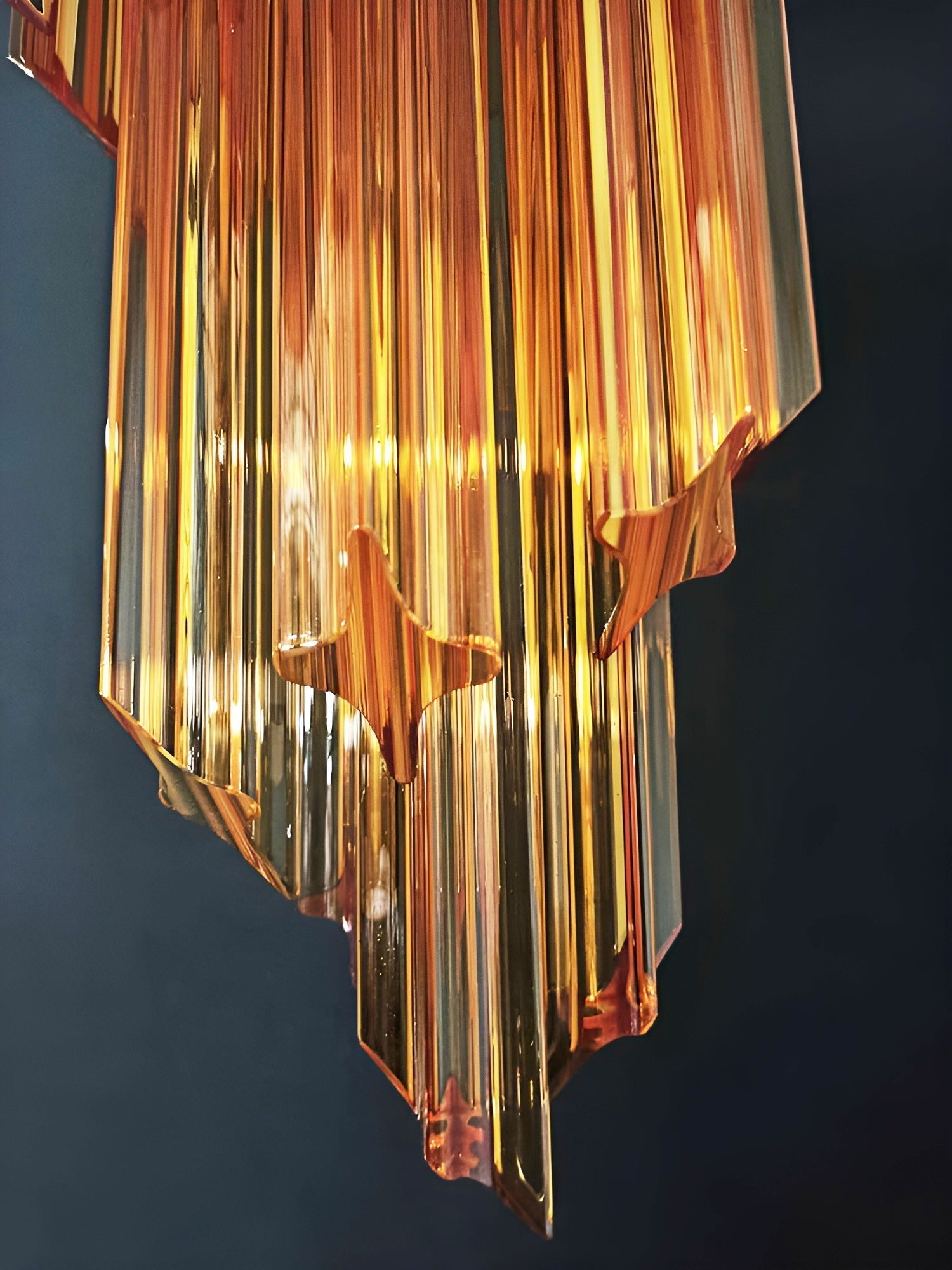 Aurora Chandelier Spiral Pink Prism Tiered - Letslighting
