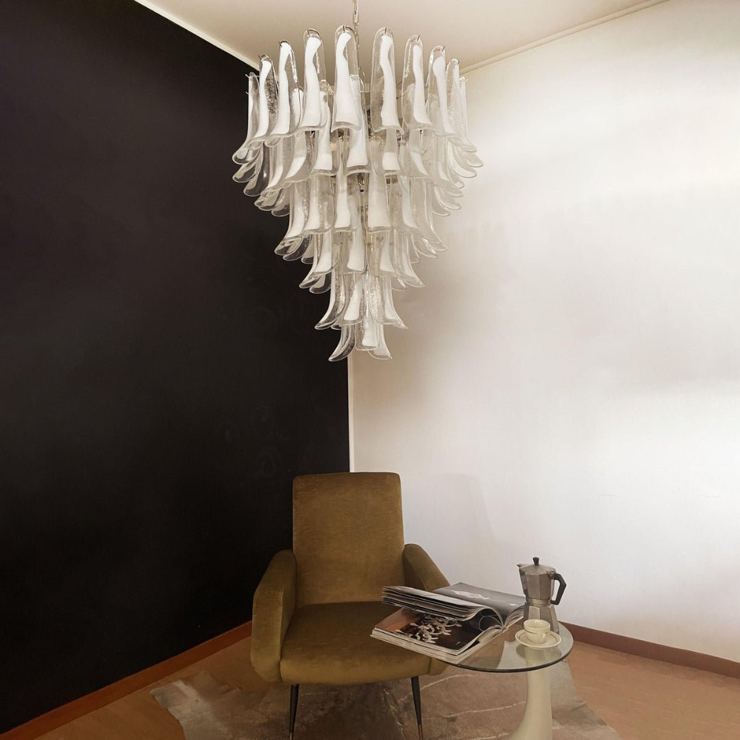 Aurora Chandelier Murano Glass Petals Vintage - Letslighting