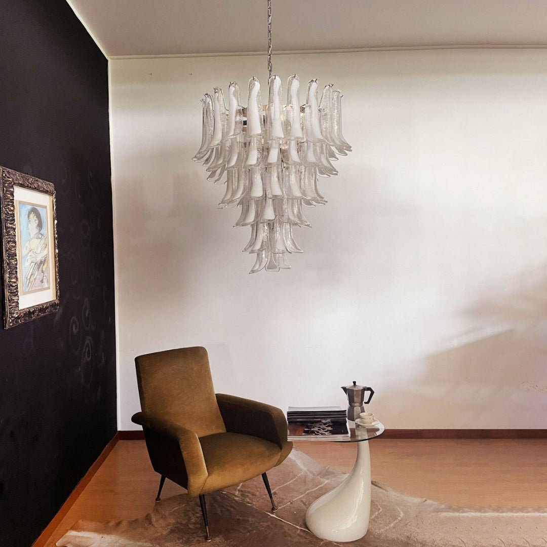 Aurora Chandelier Murano Glass Petals Vintage - Letslighting