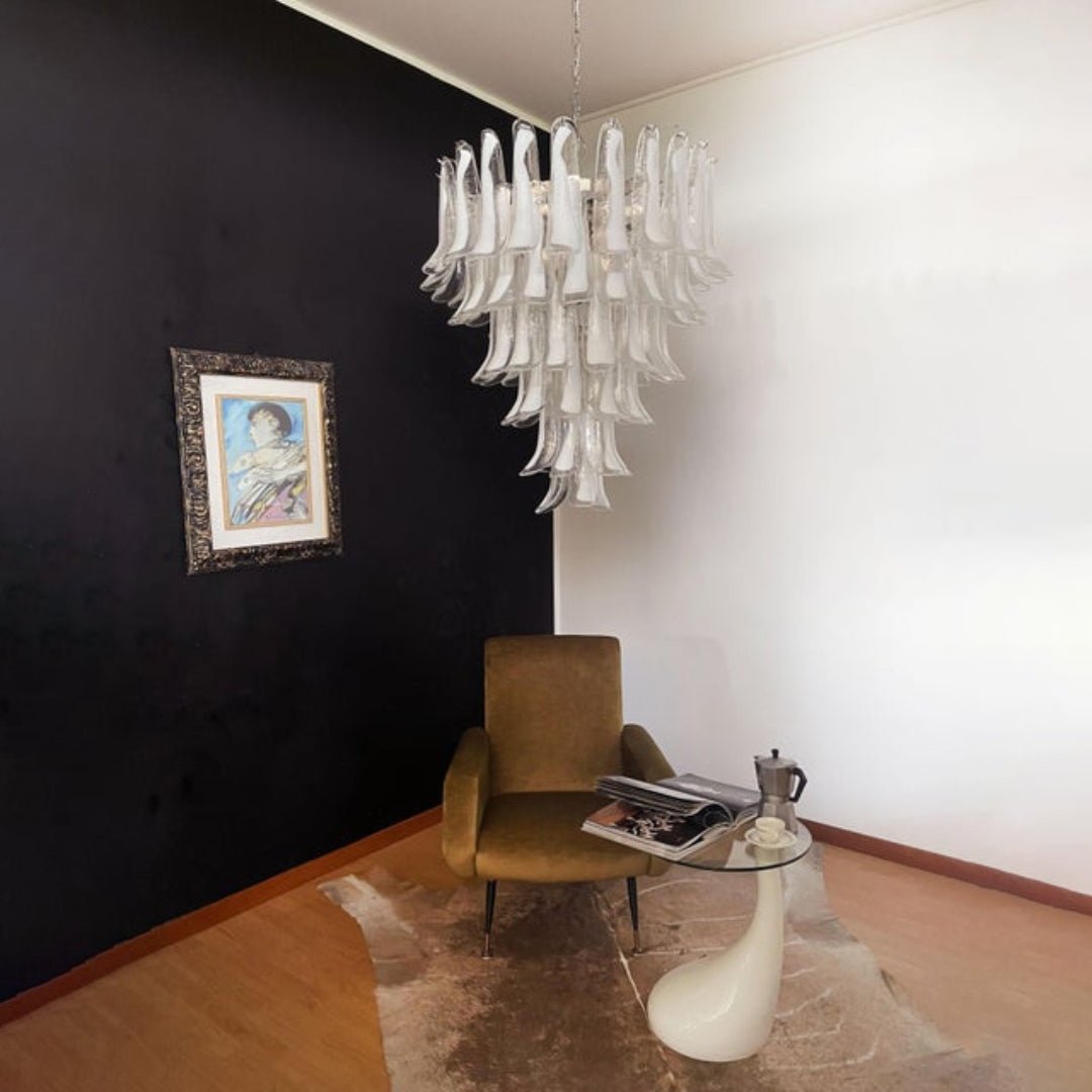Aurora Chandelier Murano Glass Petals Vintage - Letslighting