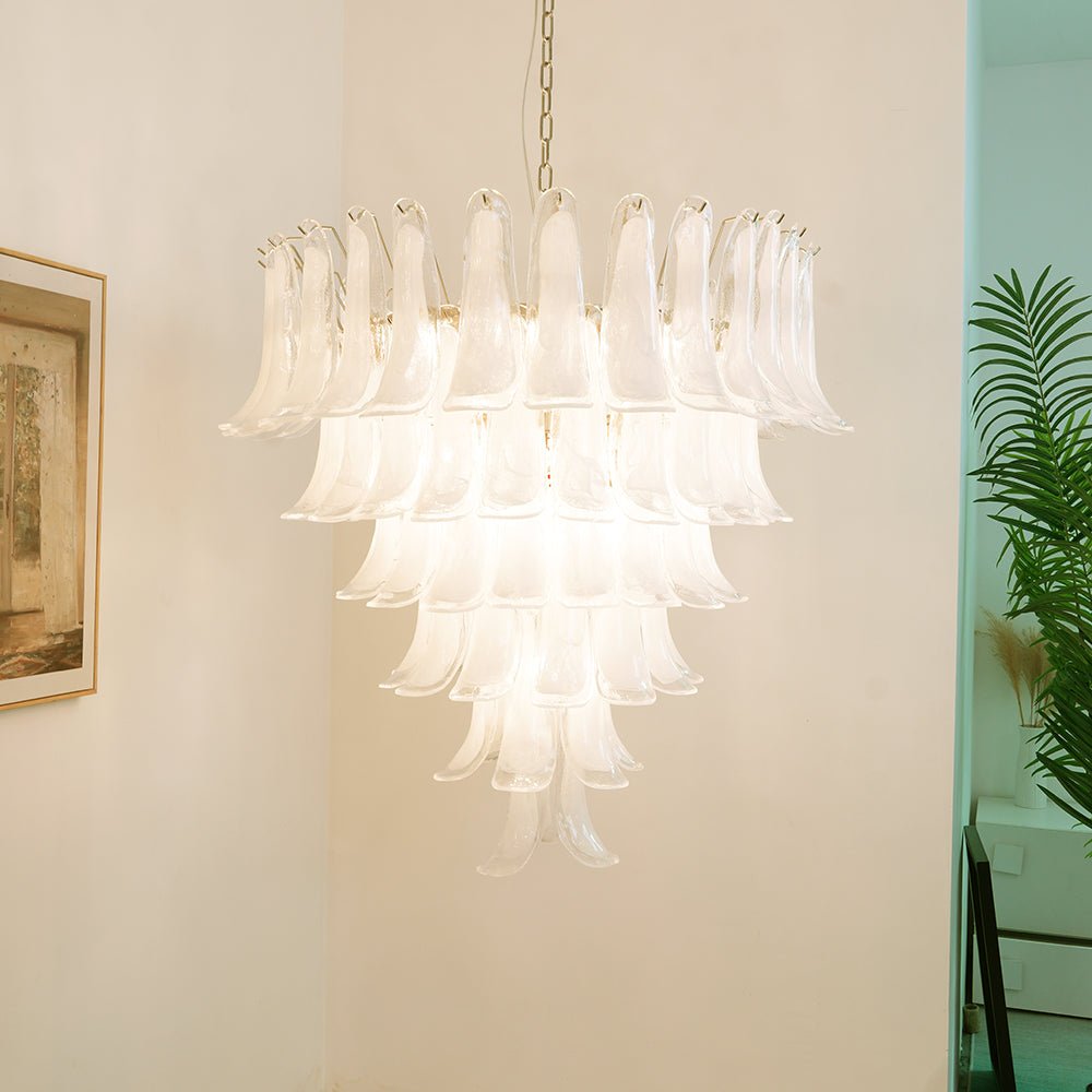 Aurora Chandelier Murano Glass Petals Vintage - Letslighting