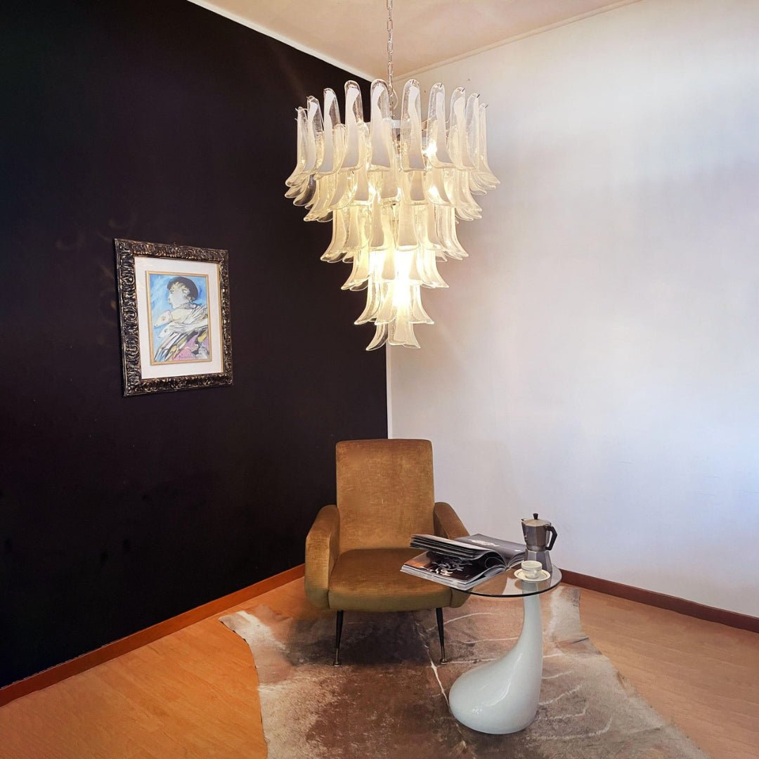 Aurora Chandelier Murano Glass Petals Vintage - Letslighting