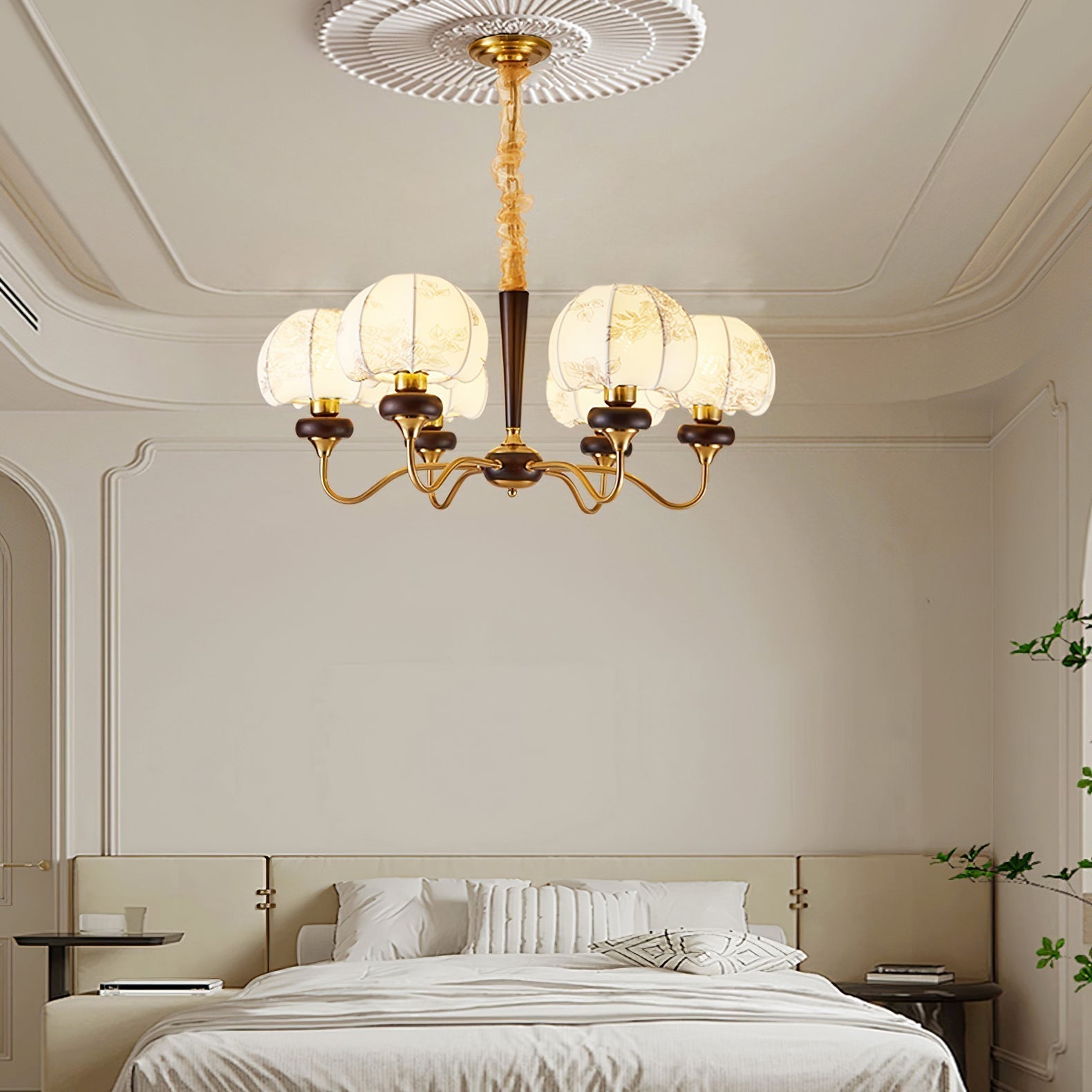Orchid Vintage Fabric Chandelier - Letslighting