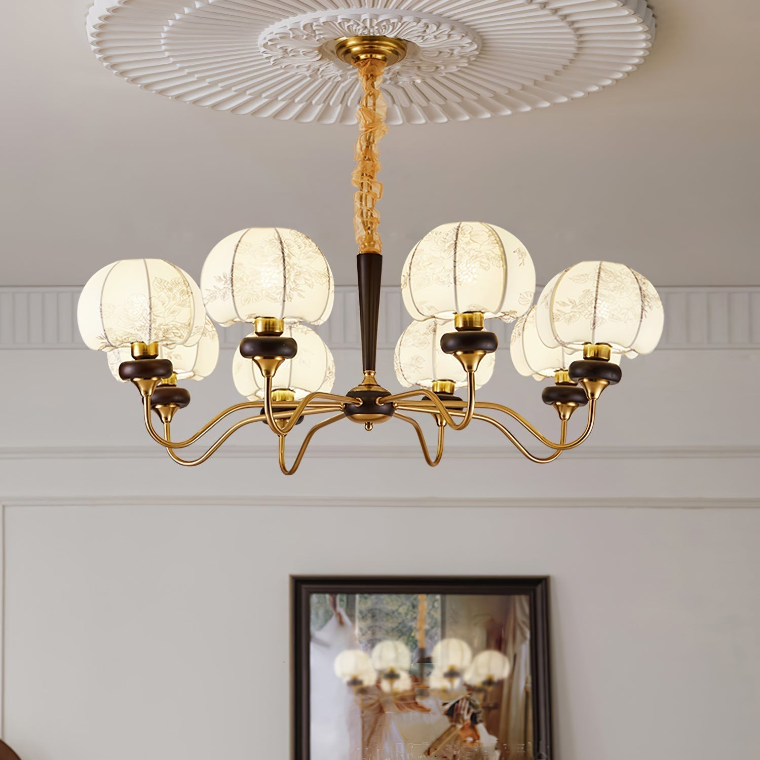 Orchid Vintage Fabric Chandelier - Letslighting