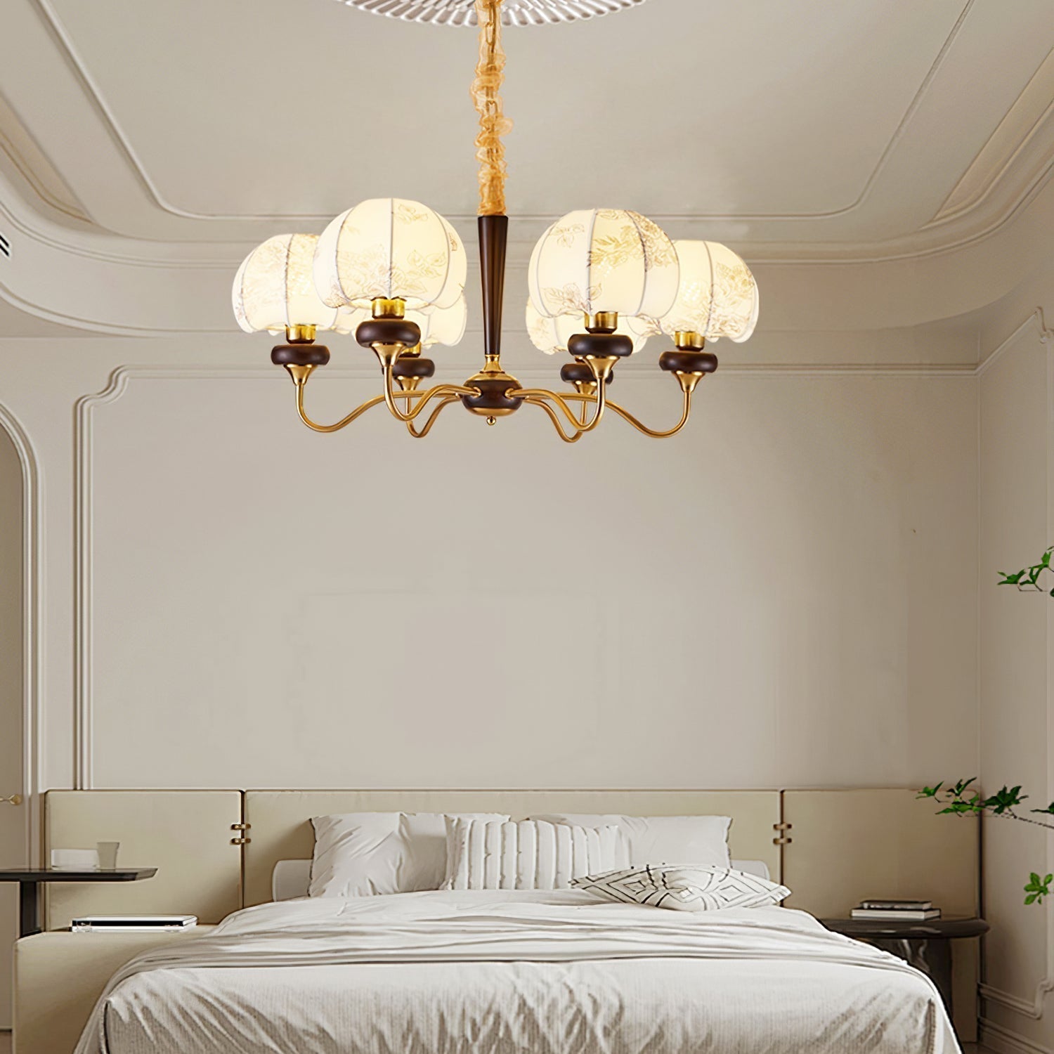 Orchid Vintage Fabric Chandelier - Letslighting