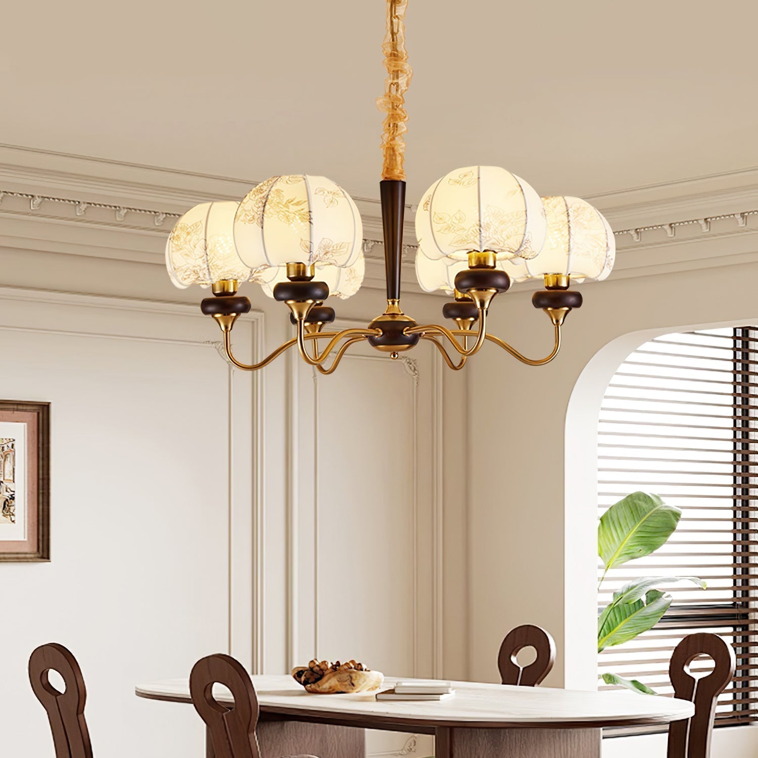 Orchid Vintage Fabric Chandelier - Letslighting