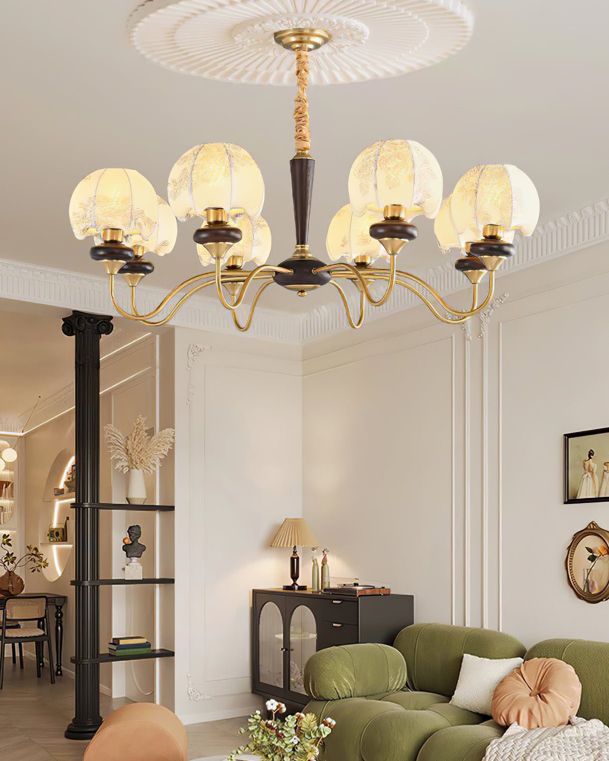 Orchid Vintage Fabric Chandelier - Letslighting