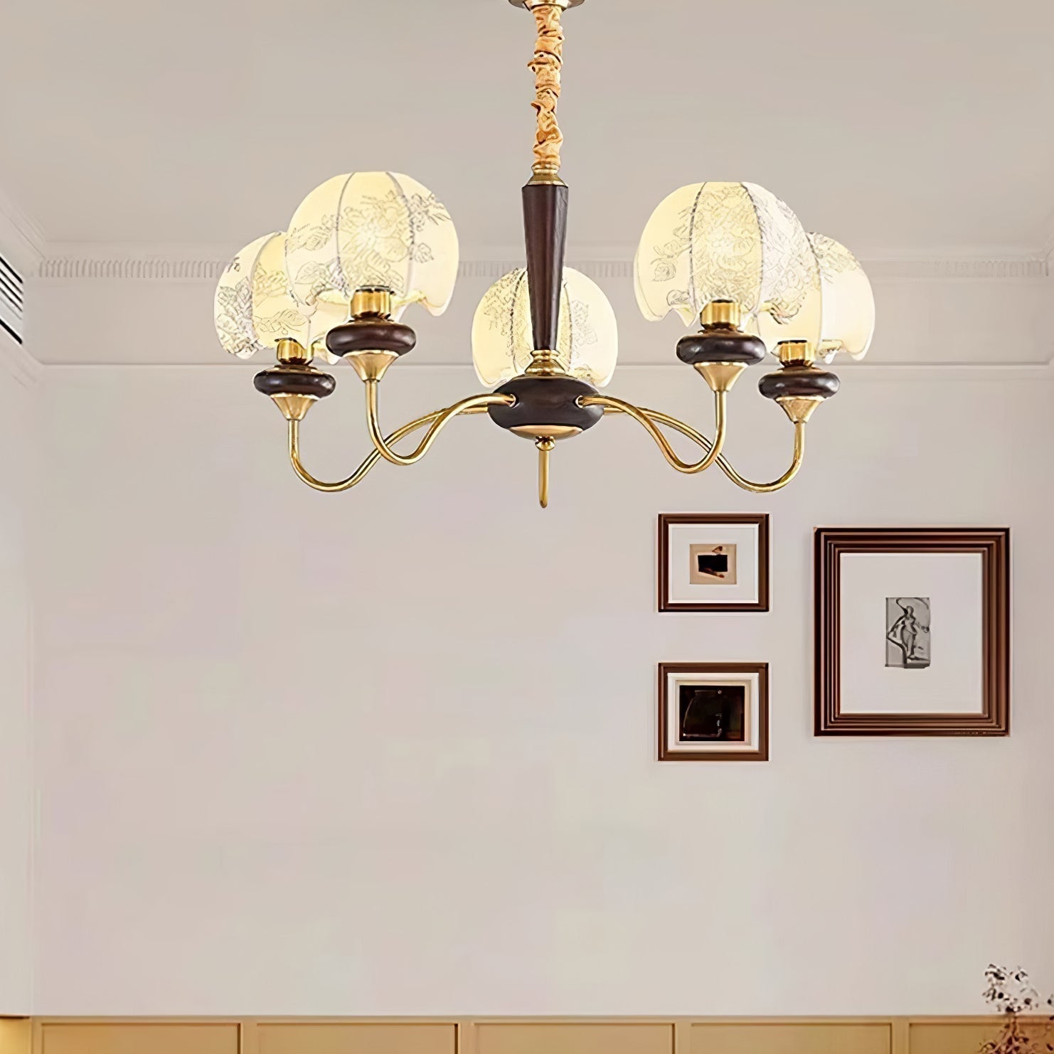 Orchid Vintage Fabric Chandelier - Letslighting