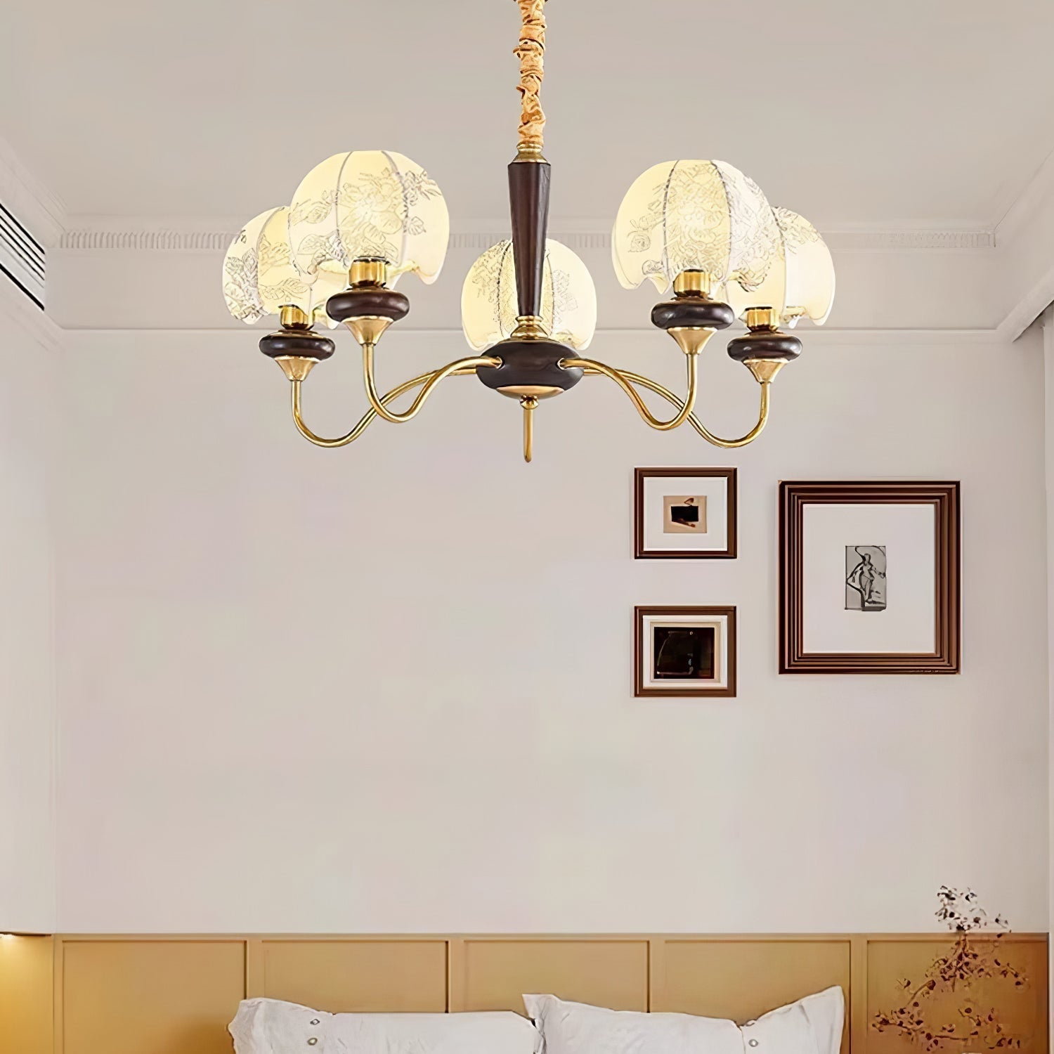 Orchid Vintage Fabric Chandelier - Letslighting