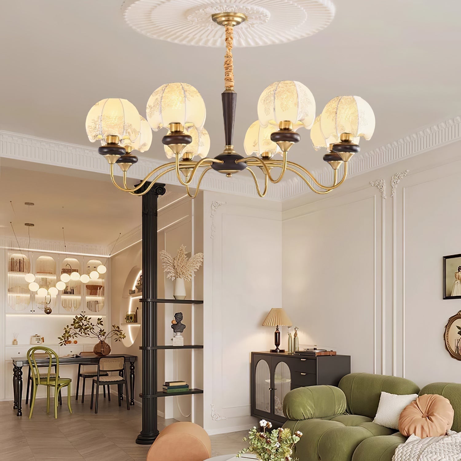 Orchid Vintage Fabric Chandelier - Letslighting