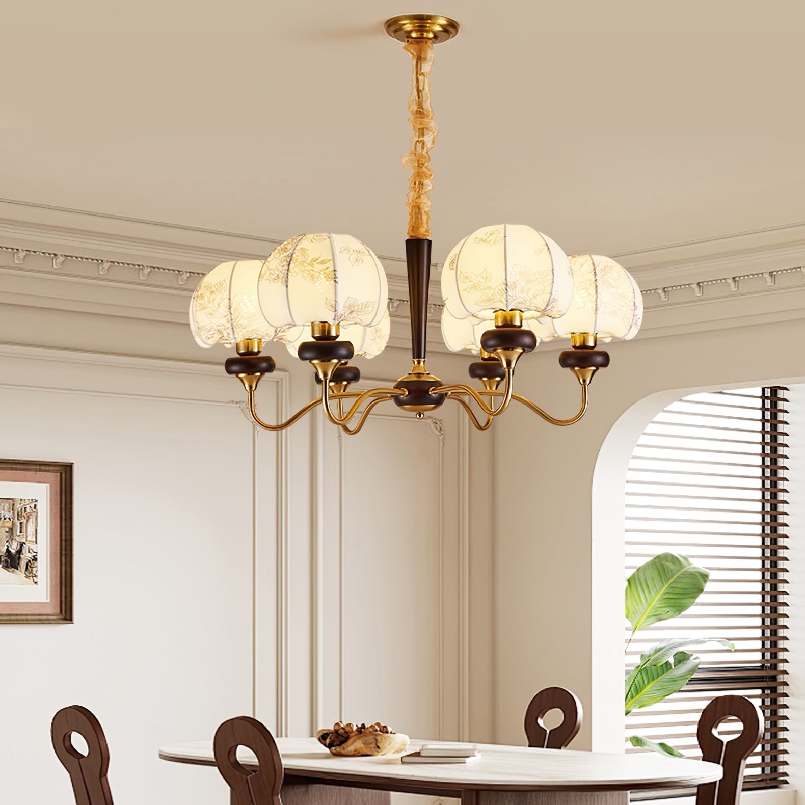 Orchid Vintage Fabric Chandelier - Letslighting