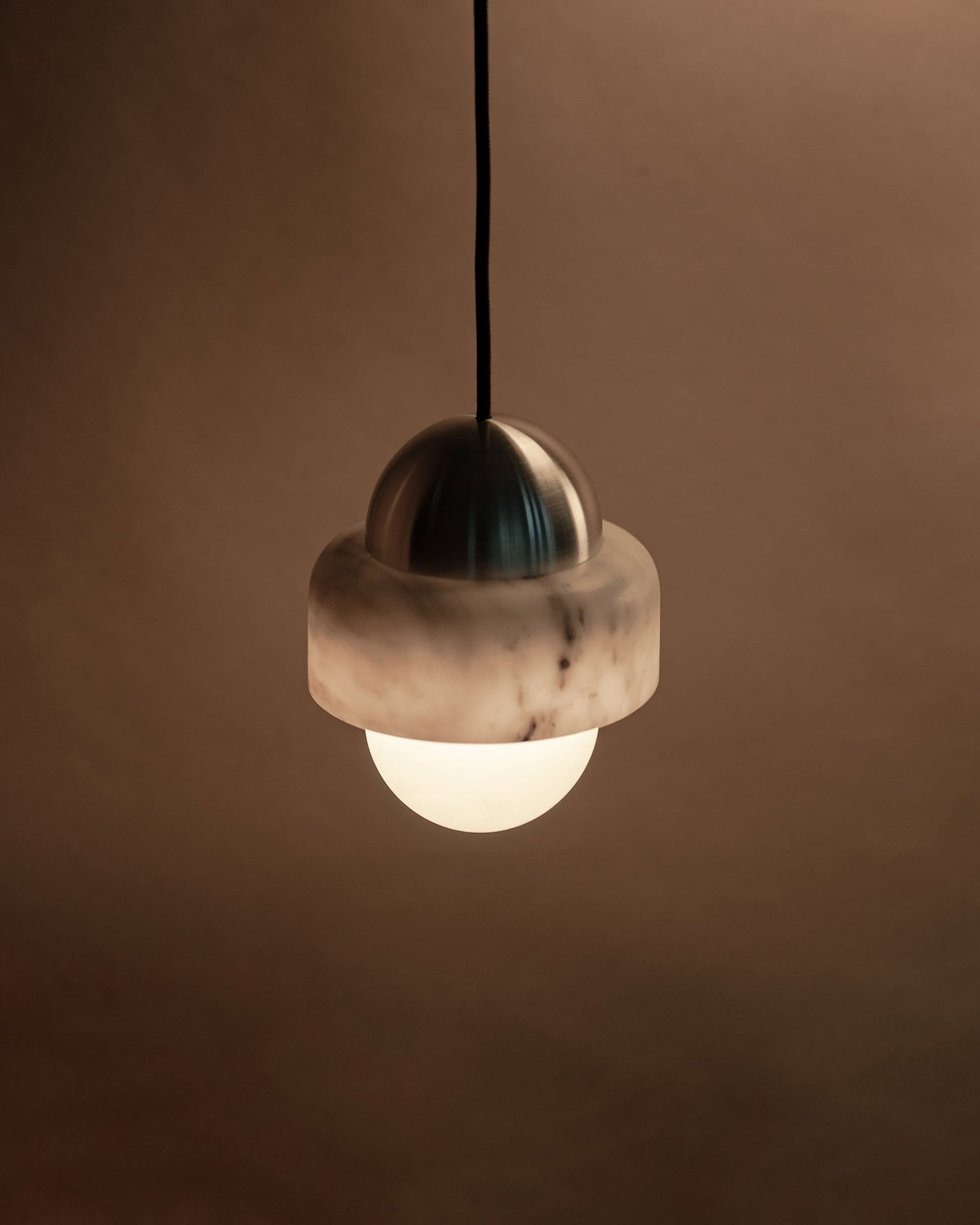 Elliren Modern Minimalist Marble Glass Pendant Lamp - Lamp Copper