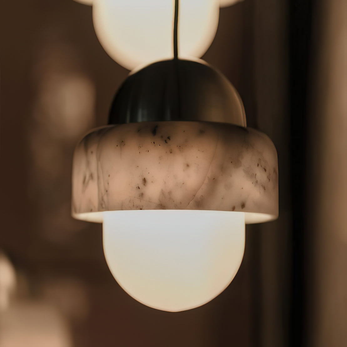 Elliren Modern Minimalist Marble Glass Pendant Lamp - Lamp Copper