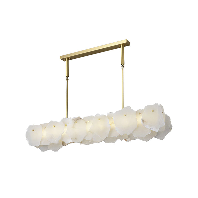 Catala Modern Minimalist Brass Alabaster Chandelier - Lamp Copper